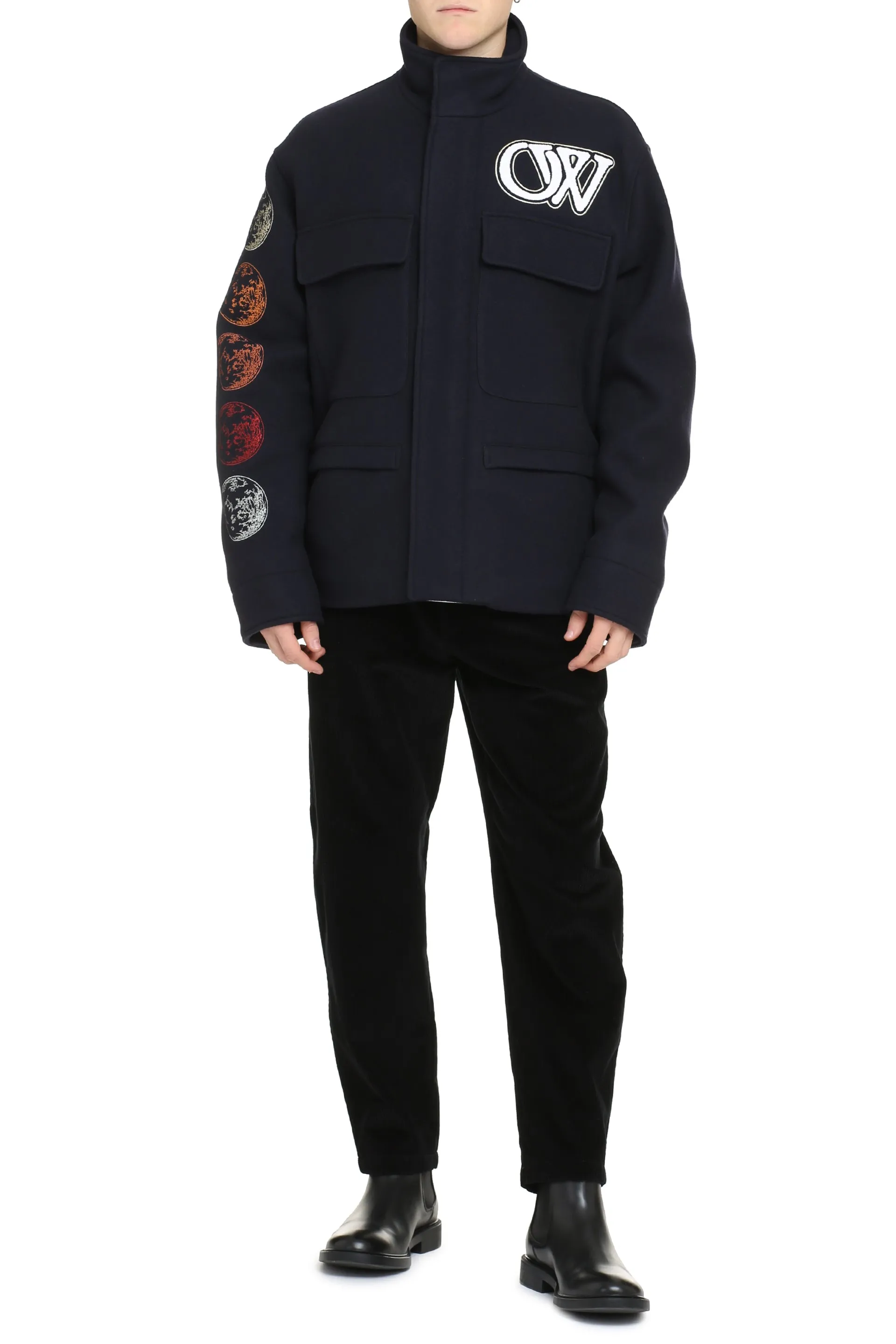 Off-White Giacca Varsity in lana vergine