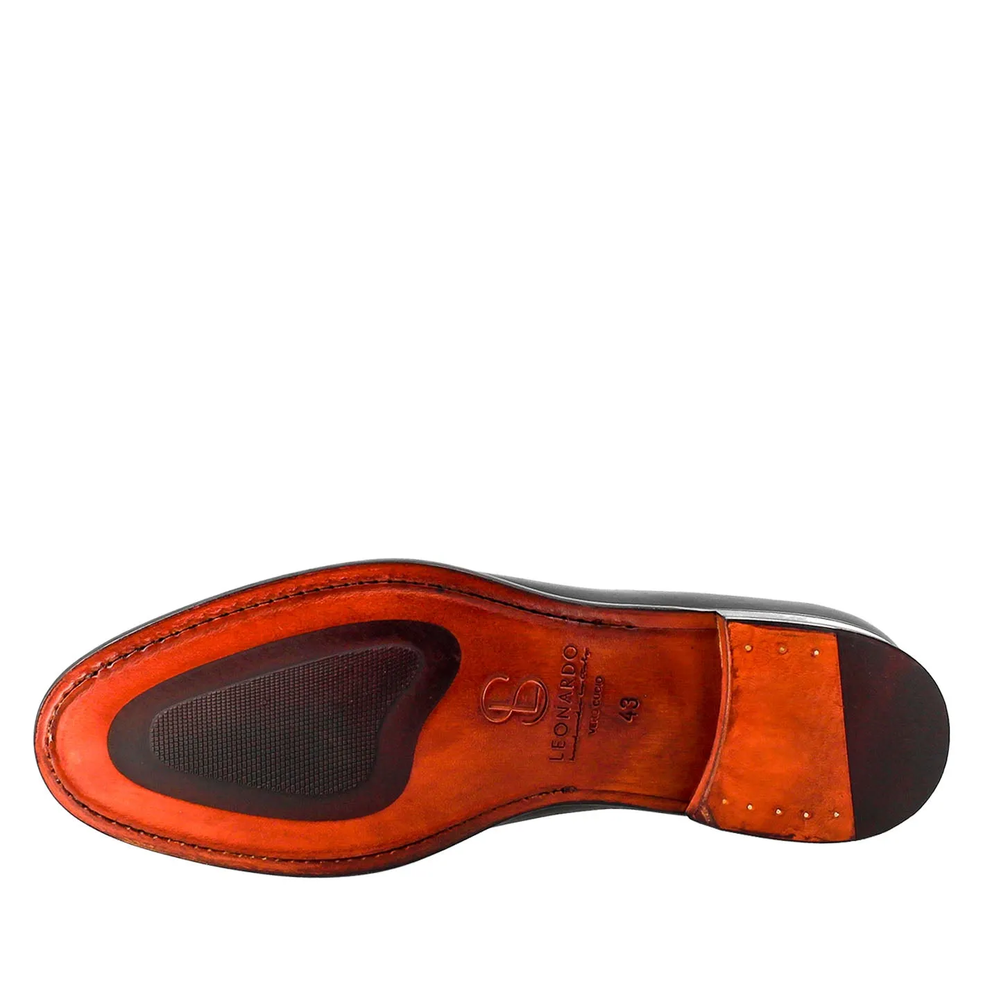 Oxford nero elegante da uomo in pelle