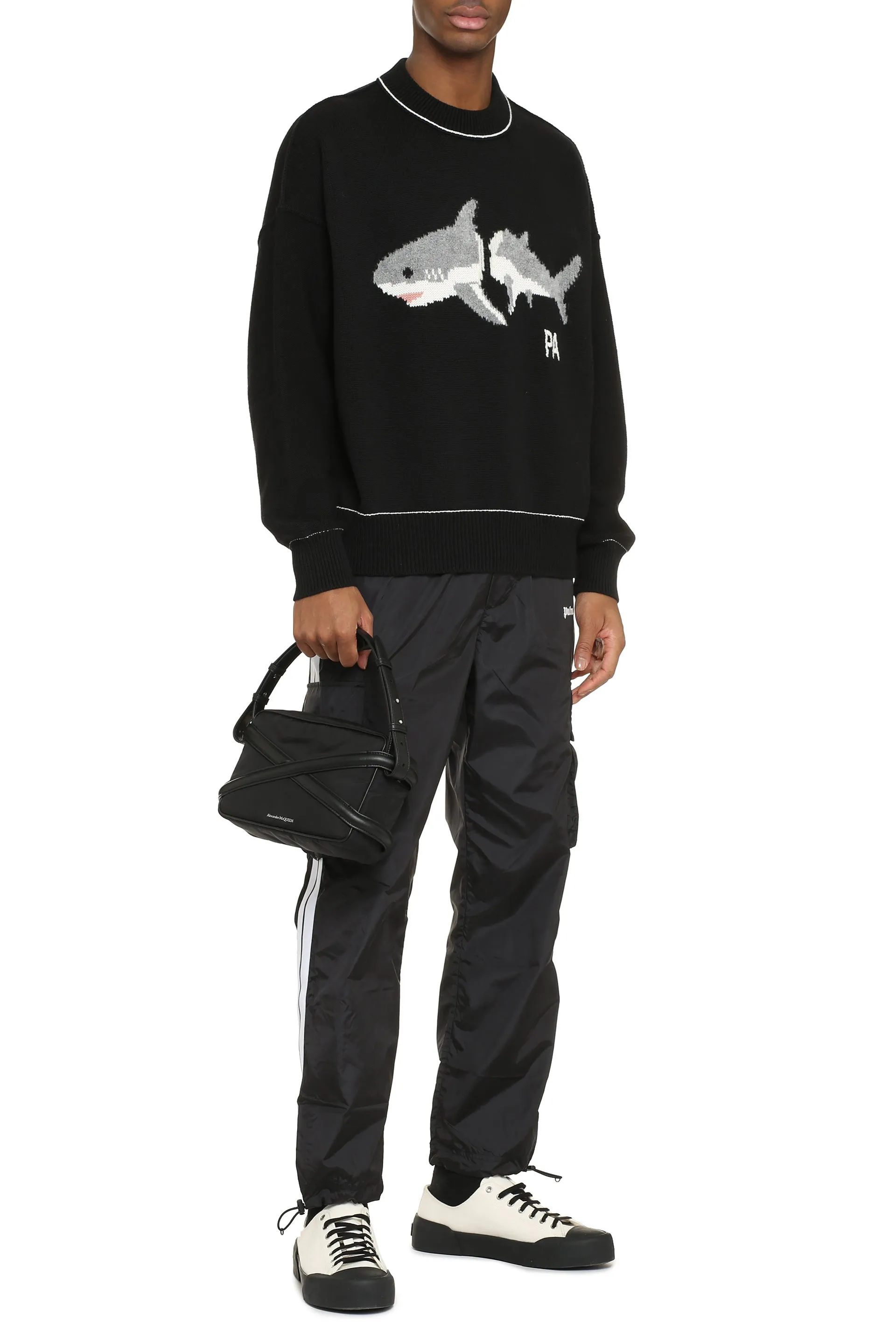 Palm Angels Pullover girocollo in lana vergine