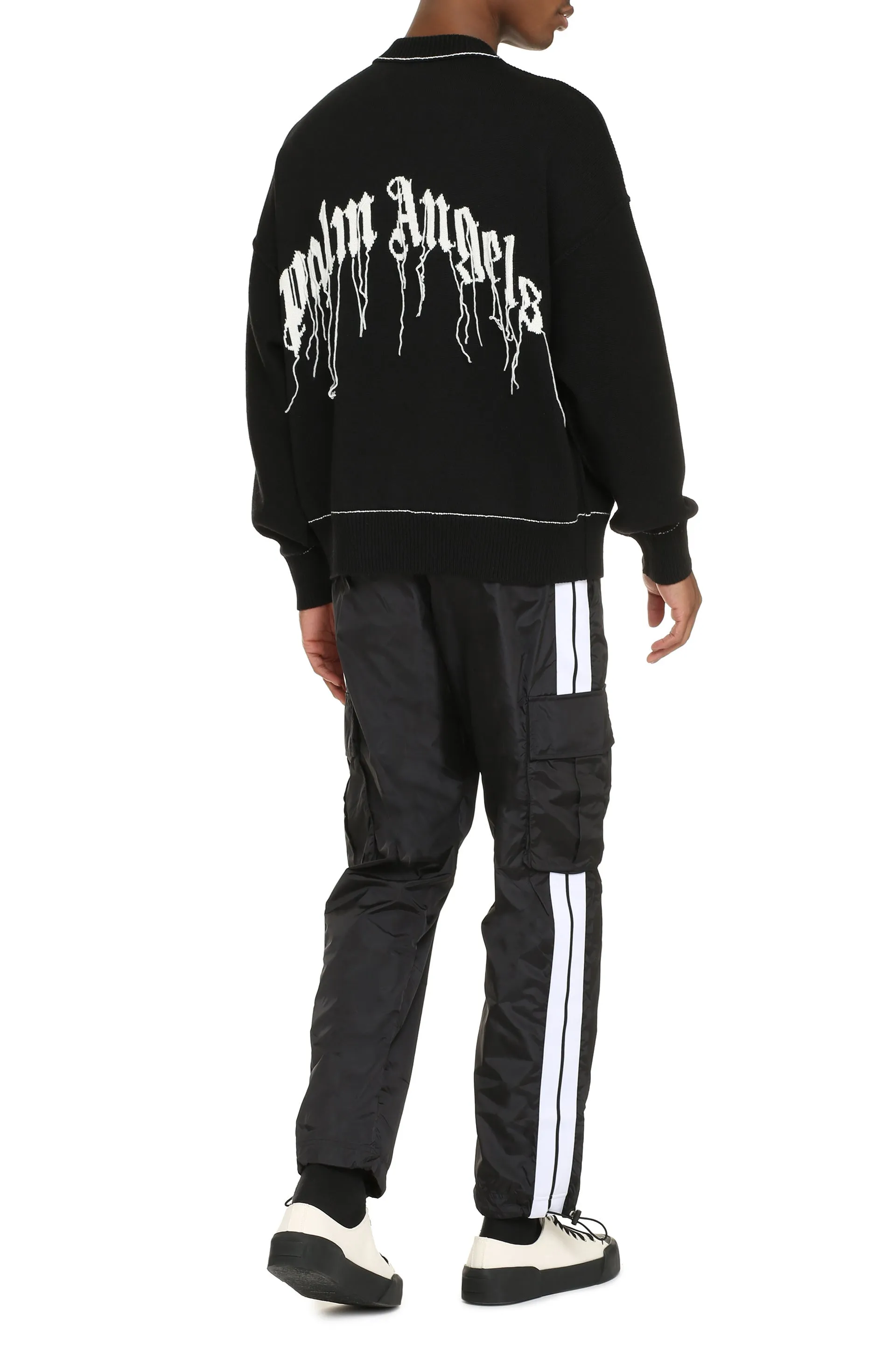 Palm Angels Pullover girocollo in lana vergine