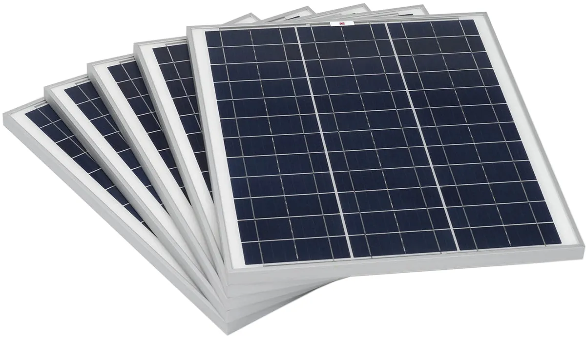 Pannello solare RS PRO, 60W, 60W, 22V, 36 celle, Policristallino, 685 x 670 x 35mm
