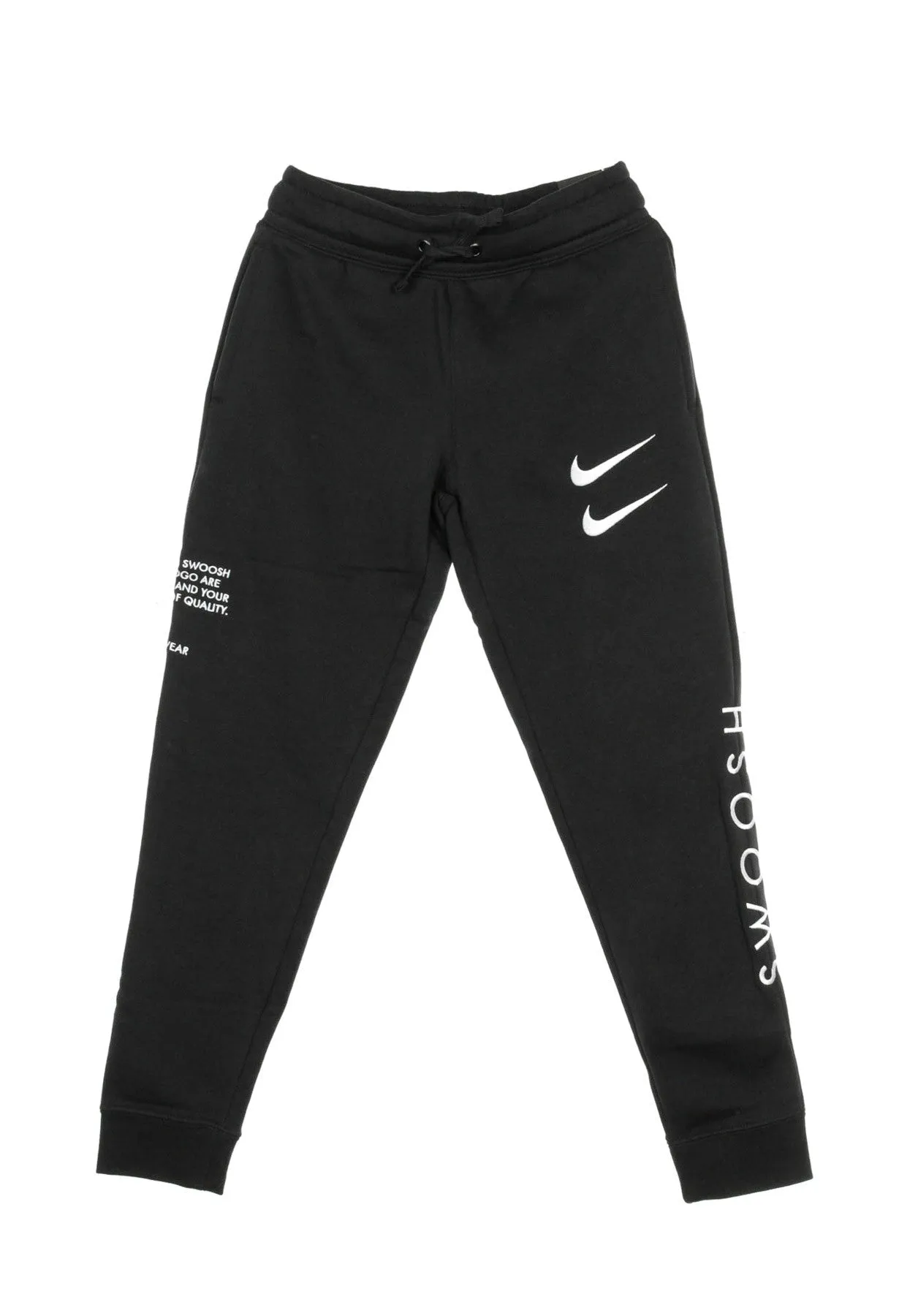 Pantalone Tuta Felpato Ragazzo Sportswear Swoosh Pant Black/white