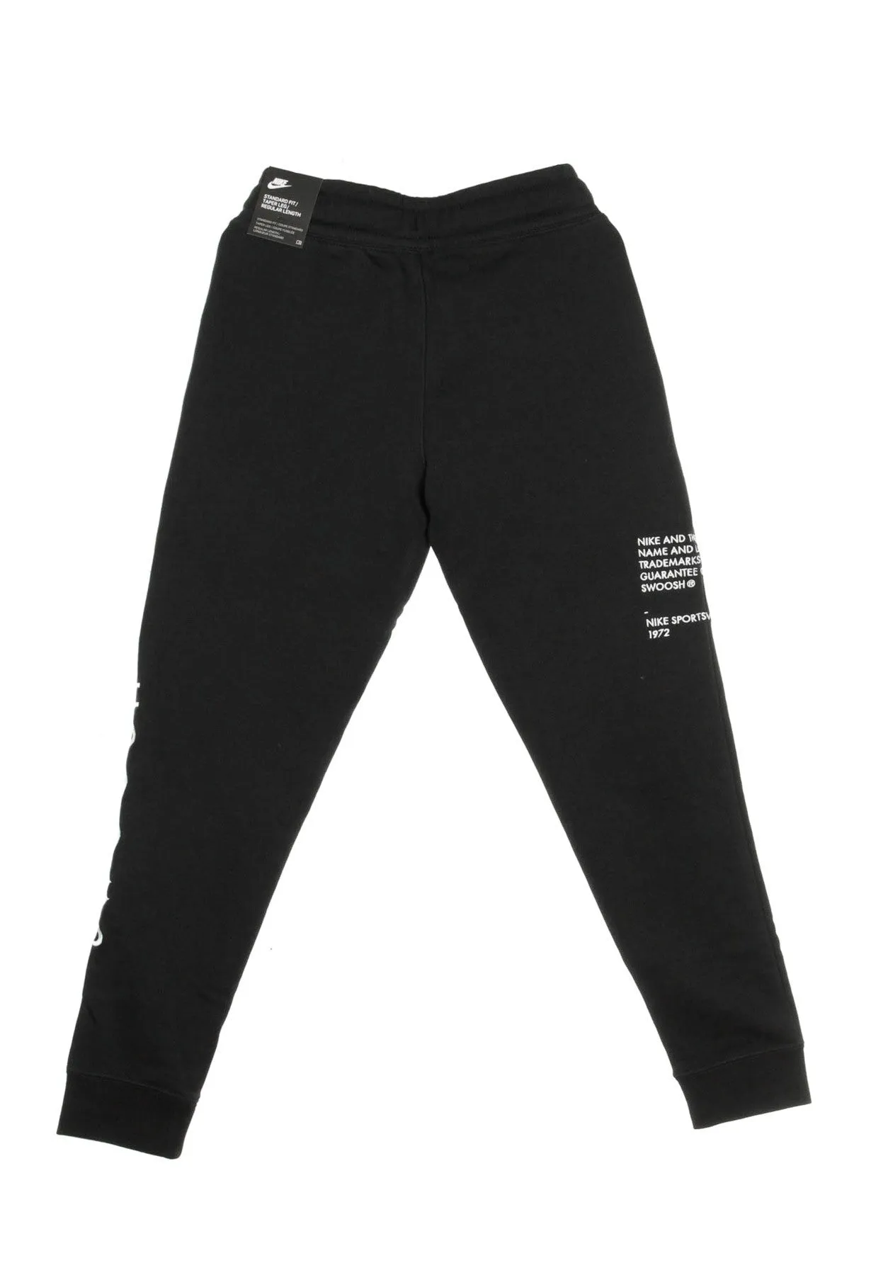 Pantalone Tuta Felpato Ragazzo Sportswear Swoosh Pant Black/white