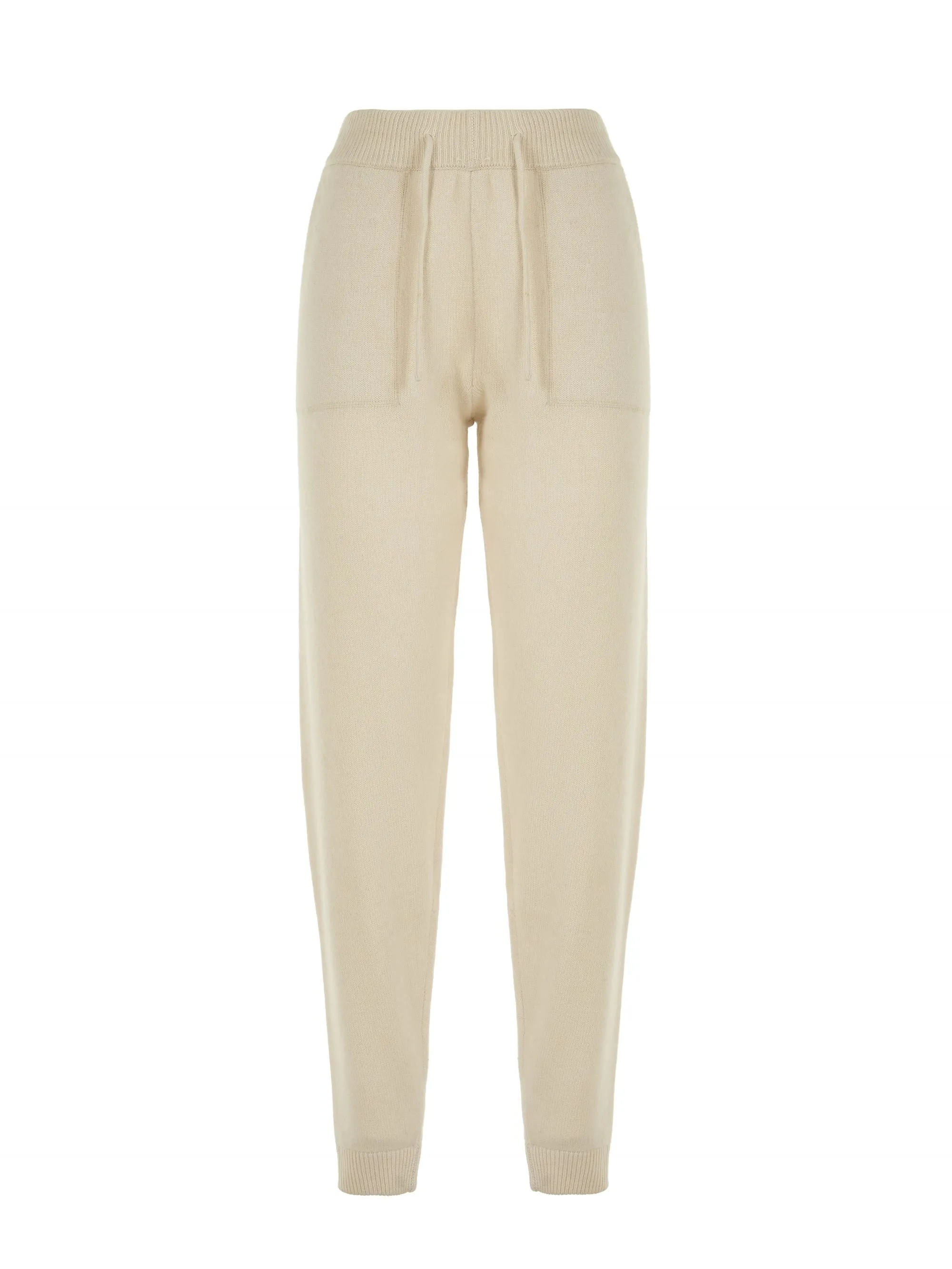 PANTALONE TUTA PANNA IN MISTO CASHMERE E LANA