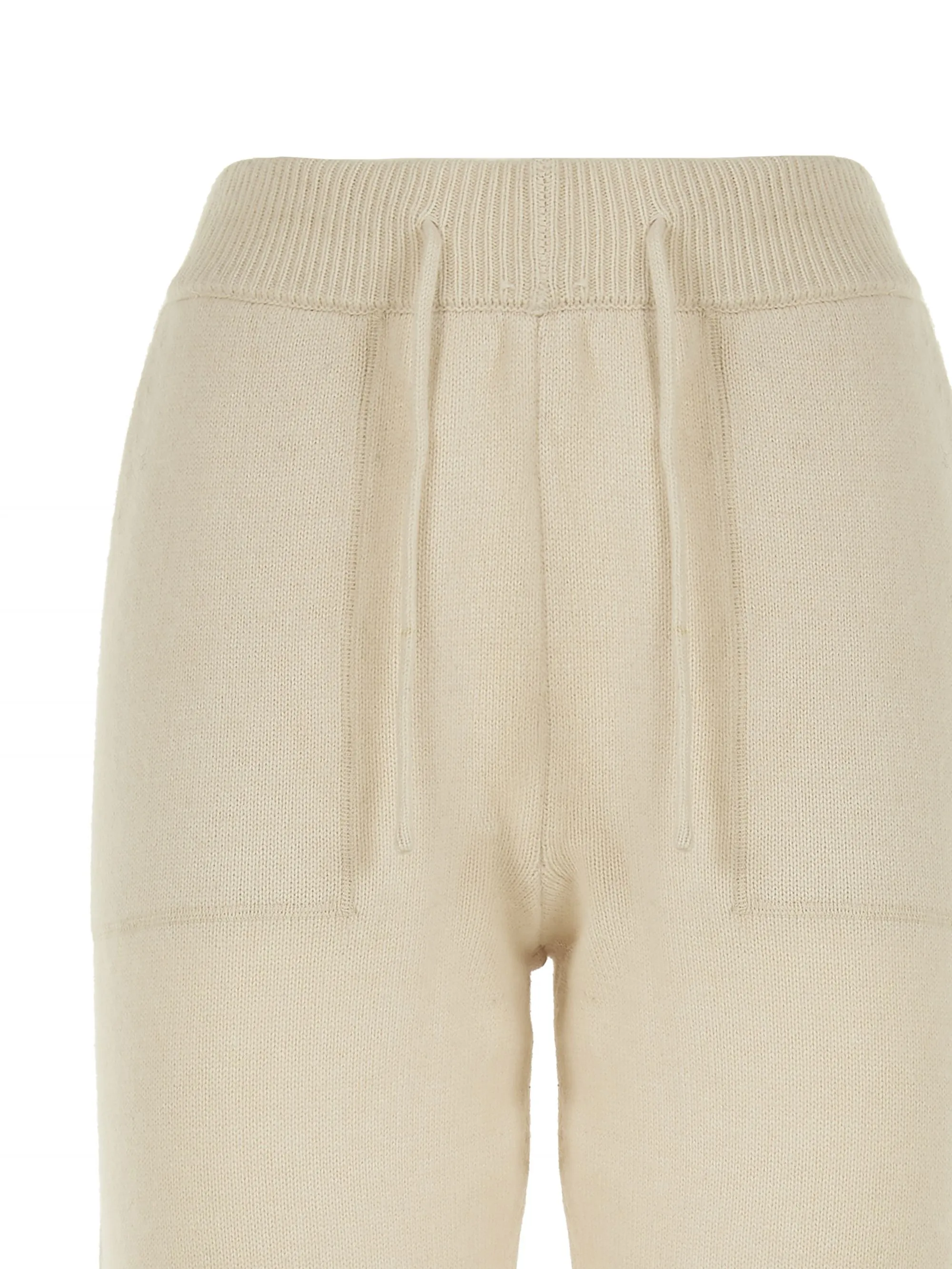 PANTALONE TUTA PANNA IN MISTO CASHMERE E LANA
