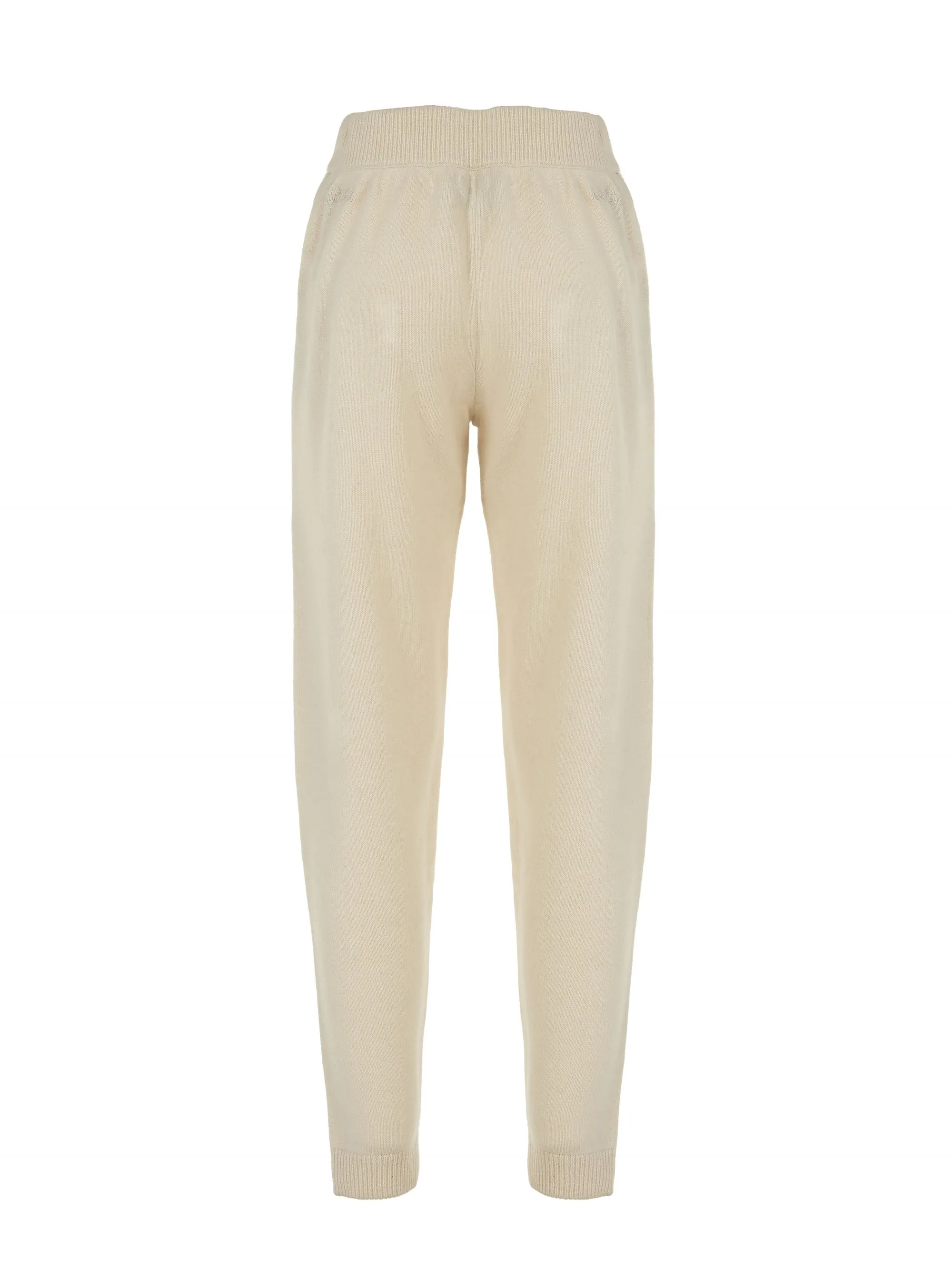PANTALONE TUTA PANNA IN MISTO CASHMERE E LANA