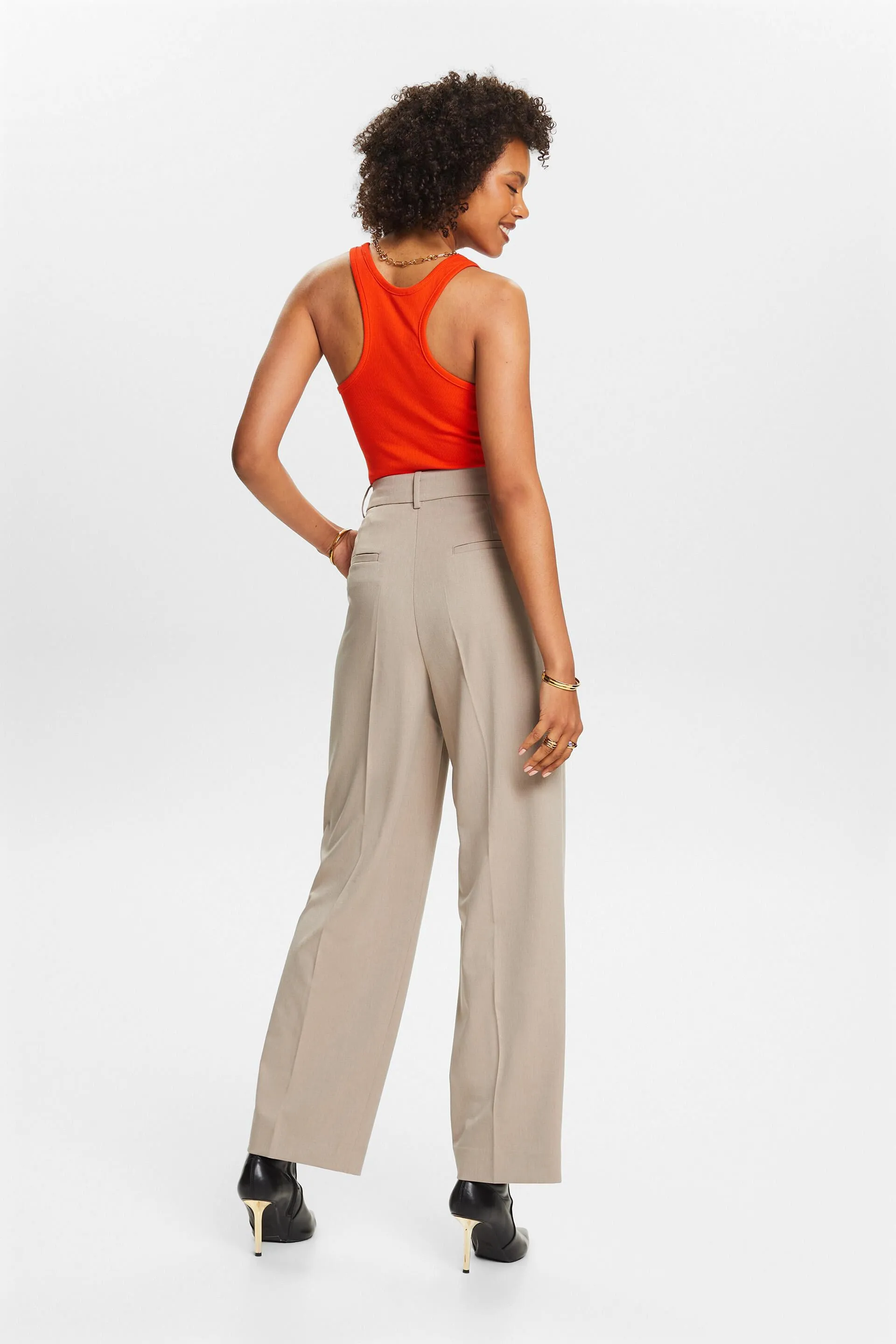 Pantaloni affusolati in twill