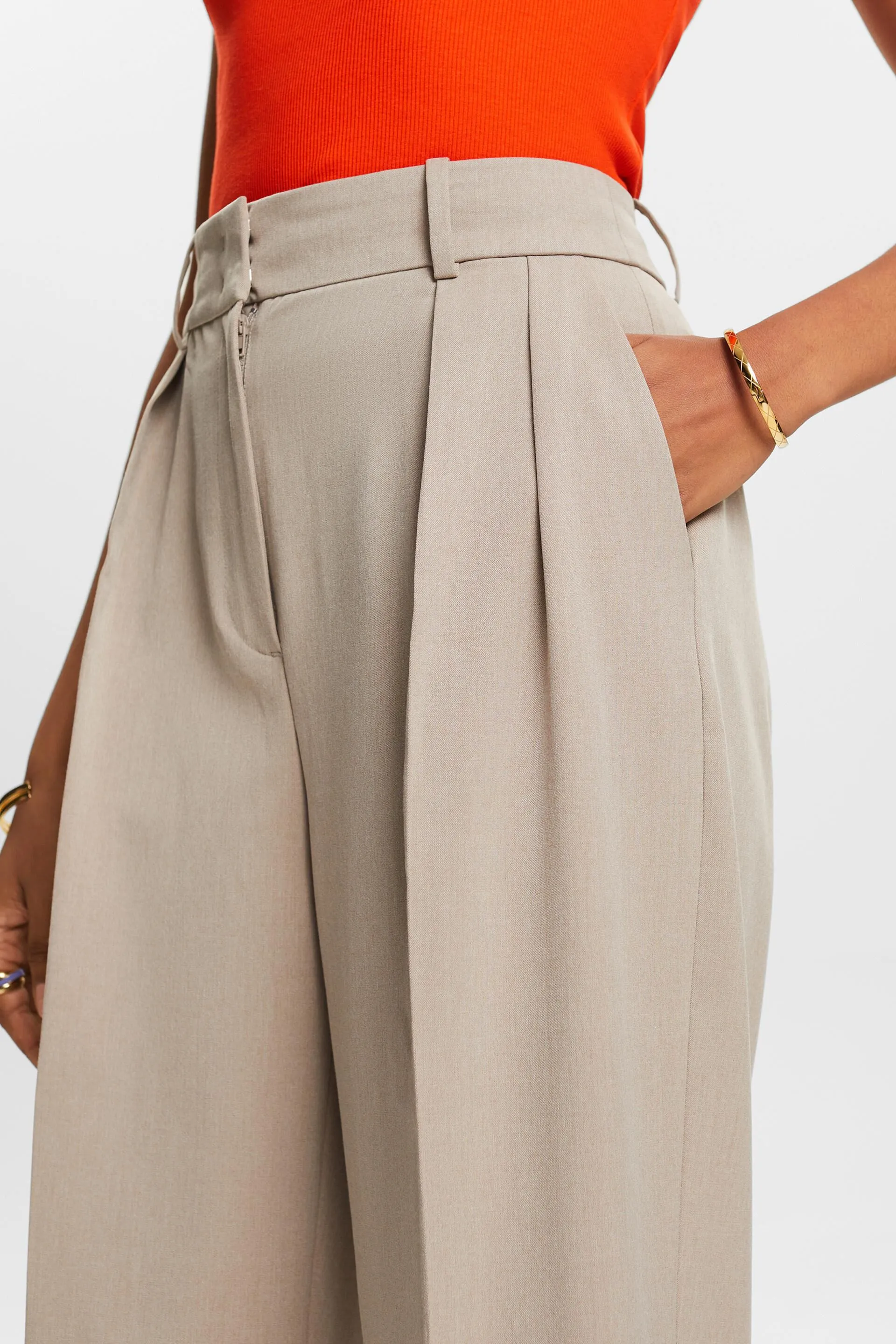 Pantaloni affusolati in twill