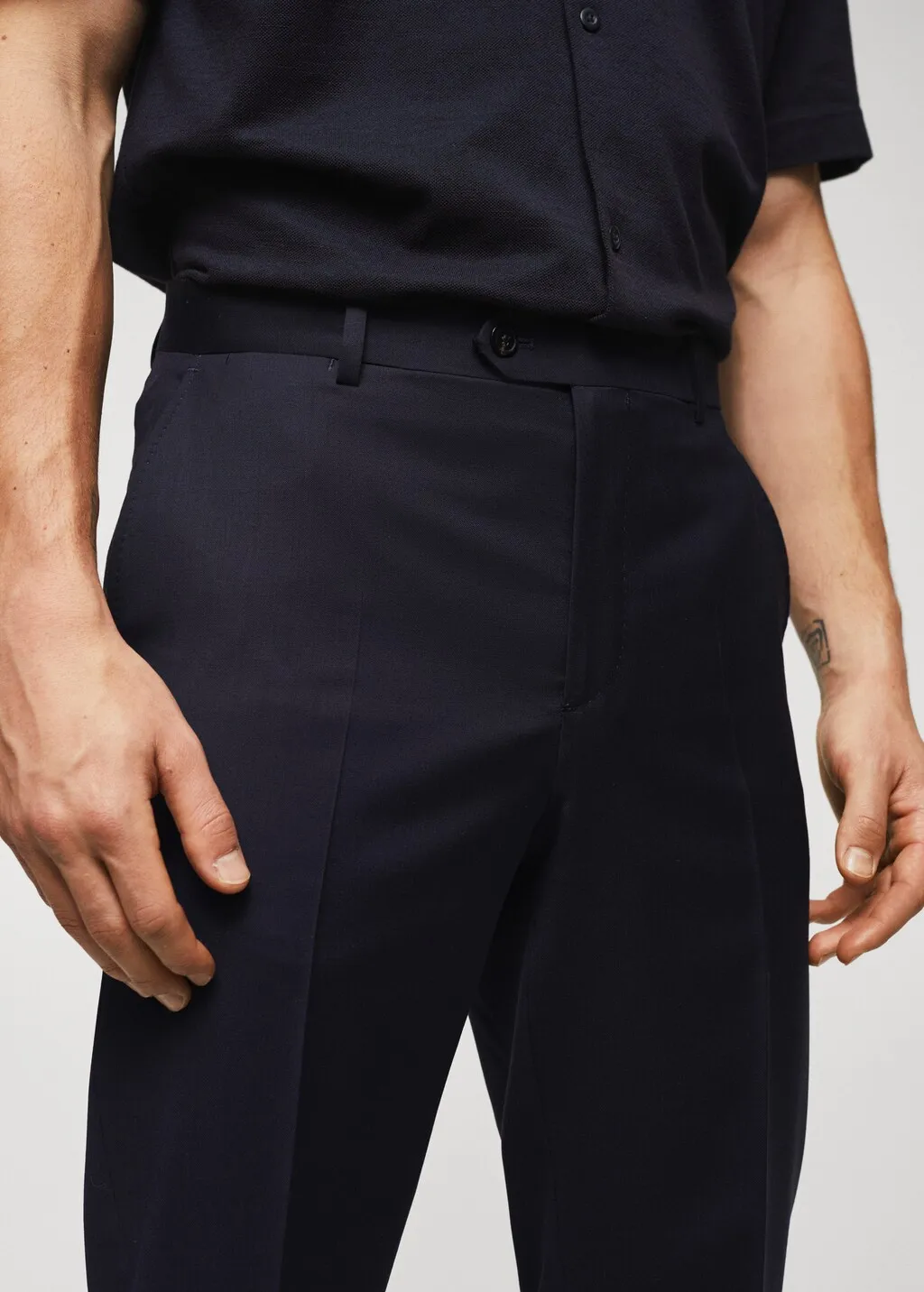 Pantaloni completo slim fit lana vergine