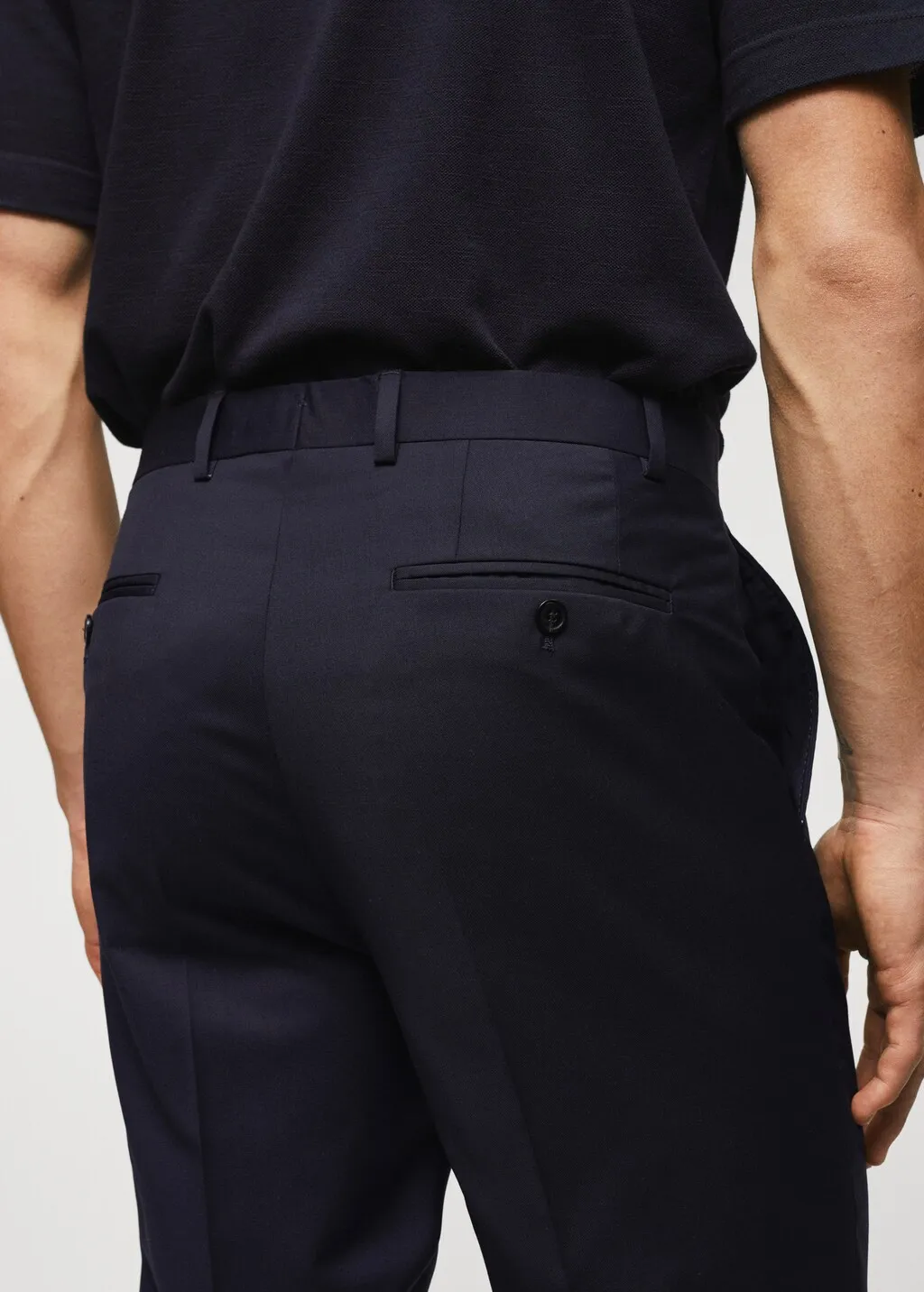 Pantaloni completo slim fit lana vergine