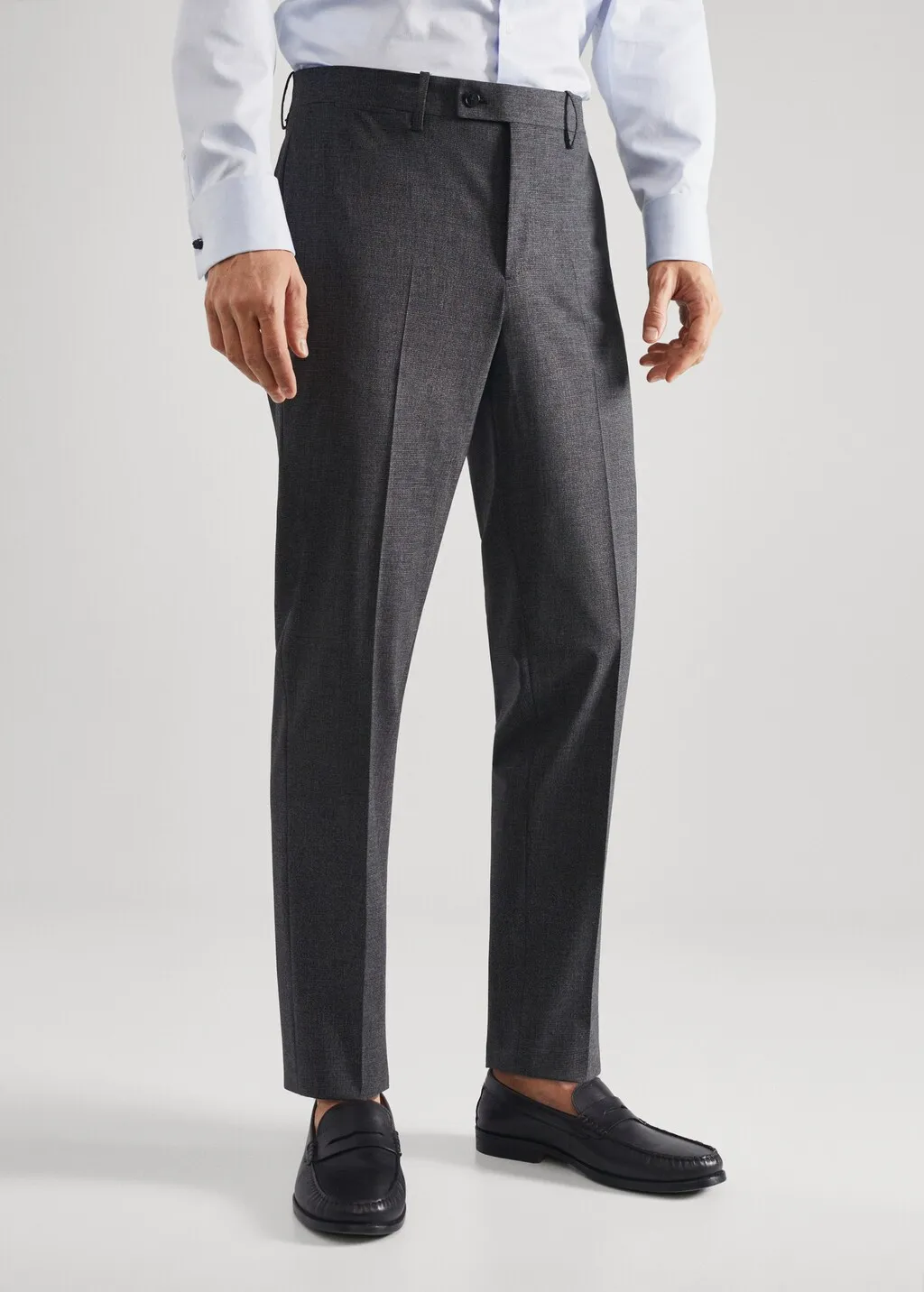 Pantaloni completo slim fit lana