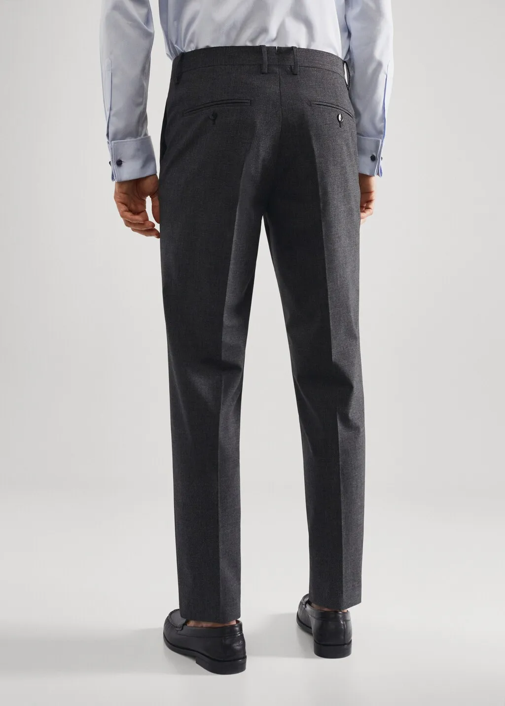 Pantaloni completo slim fit lana