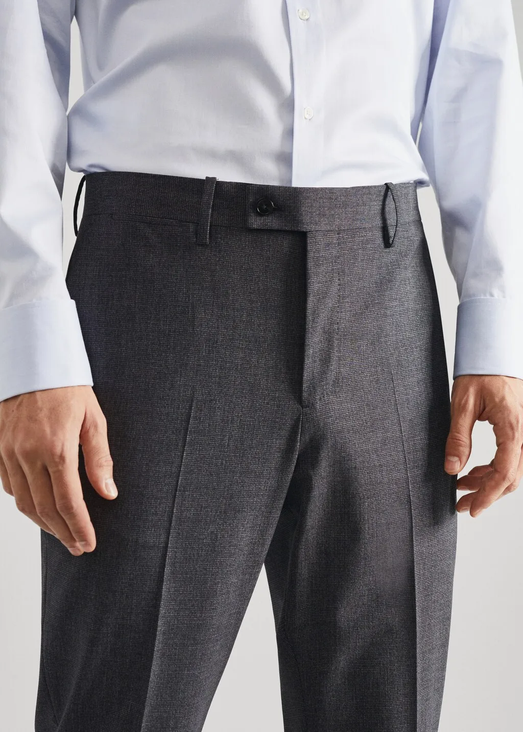 Pantaloni completo slim fit lana