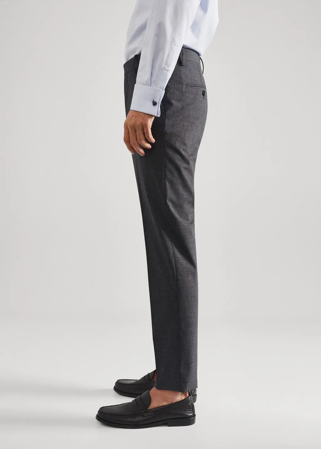 Pantaloni completo slim fit lana