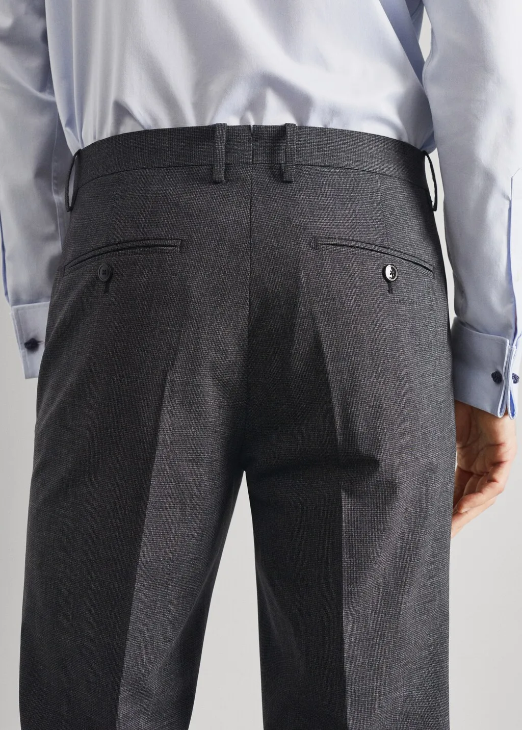 Pantaloni completo slim fit lana