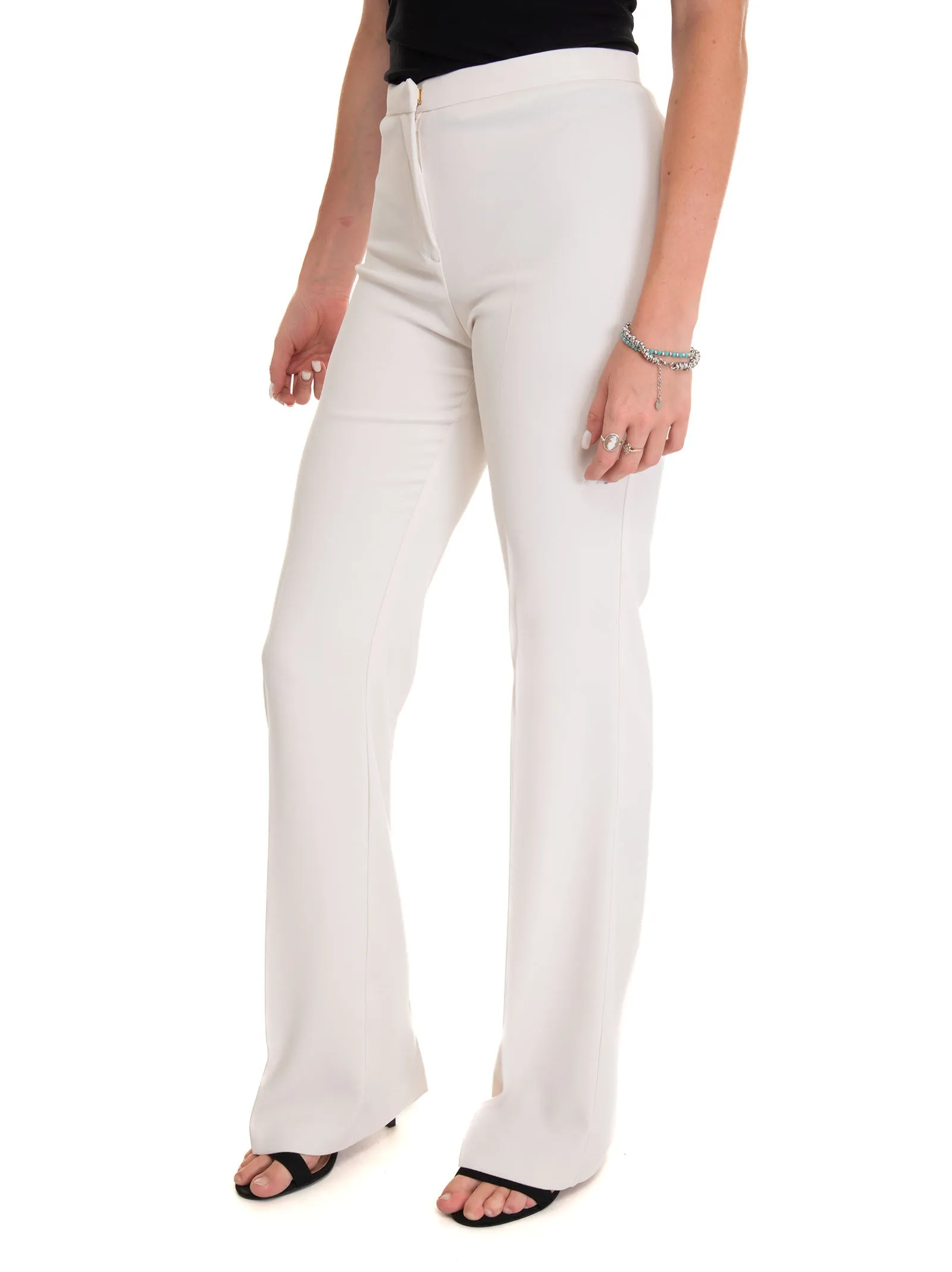 Pantaloni dritti Hulka Latte Pinko Donna