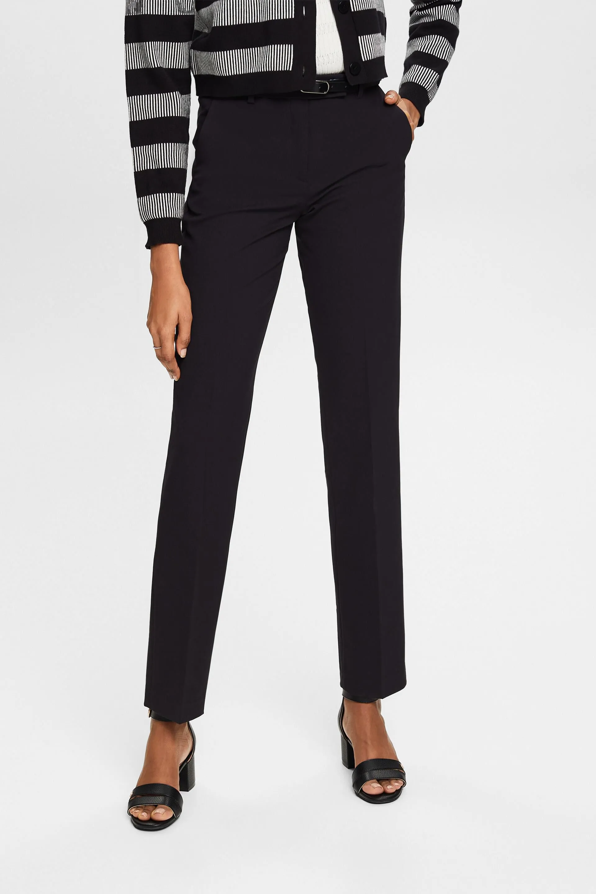 Pantaloni in jersey con piega