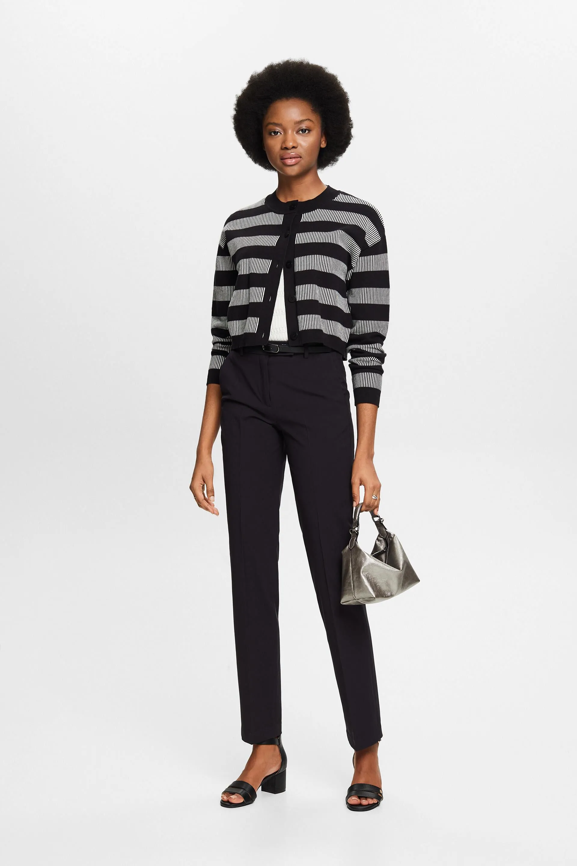 Pantaloni in jersey con piega