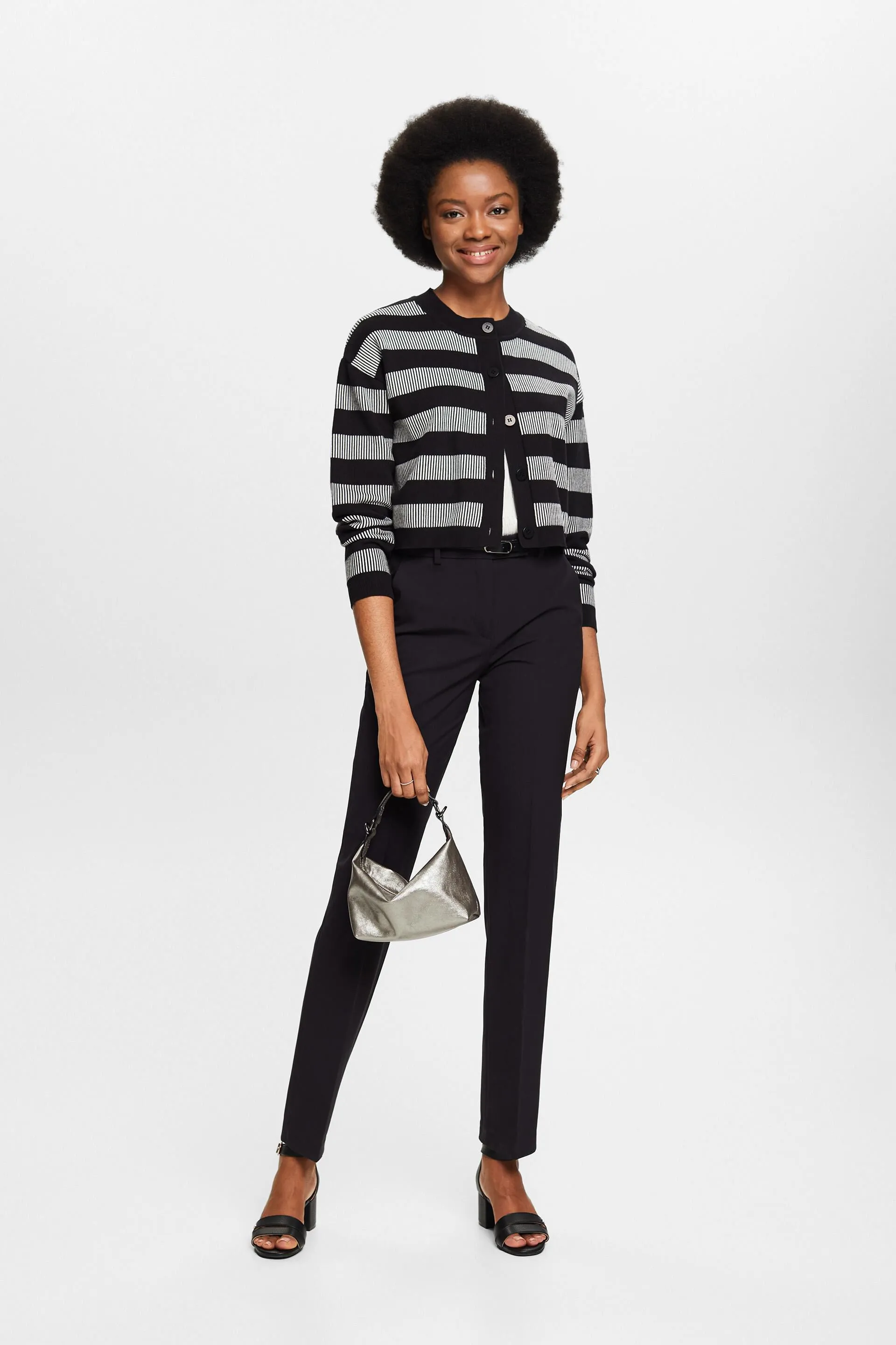 Pantaloni in jersey con piega