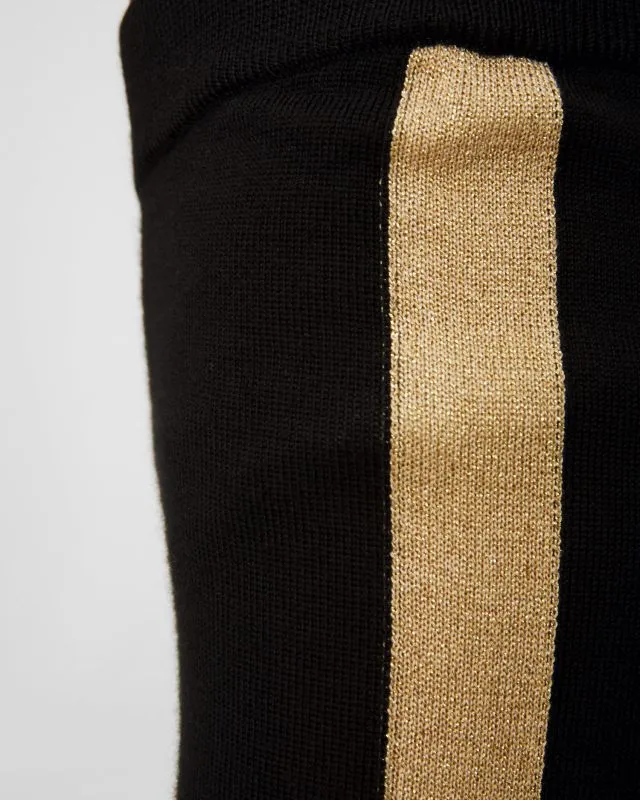 Pantaloni neri in lana da donna We Norwegians Geilo