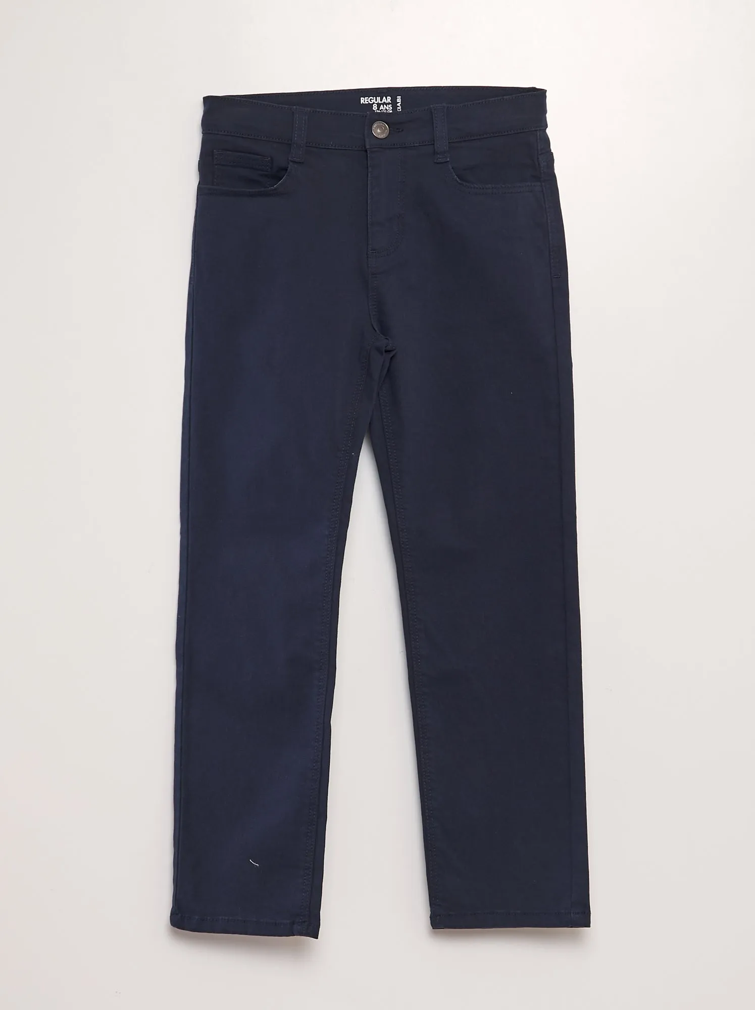 Pantaloni regular fit in twill - BLU