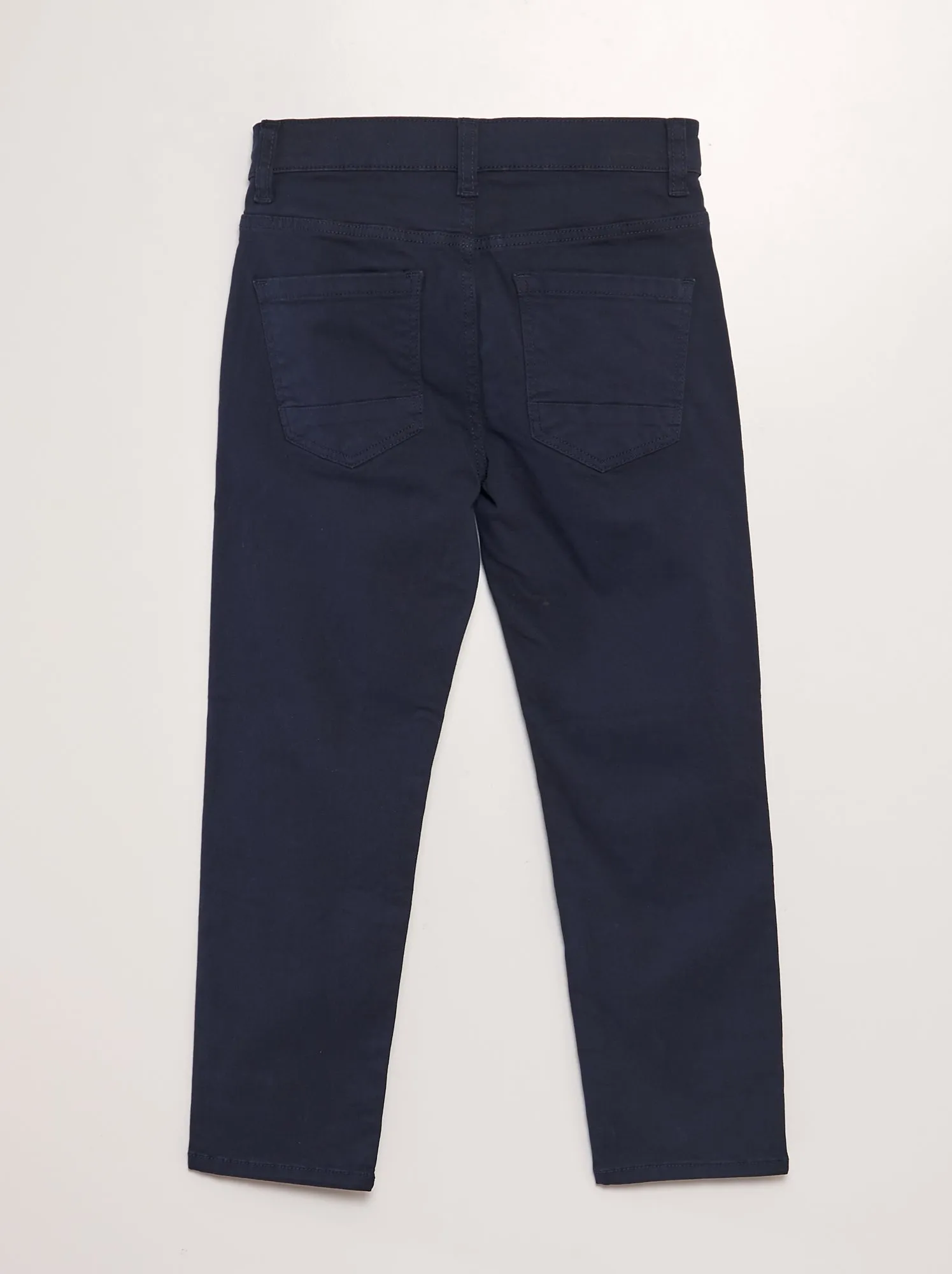 Pantaloni regular fit in twill - BLU