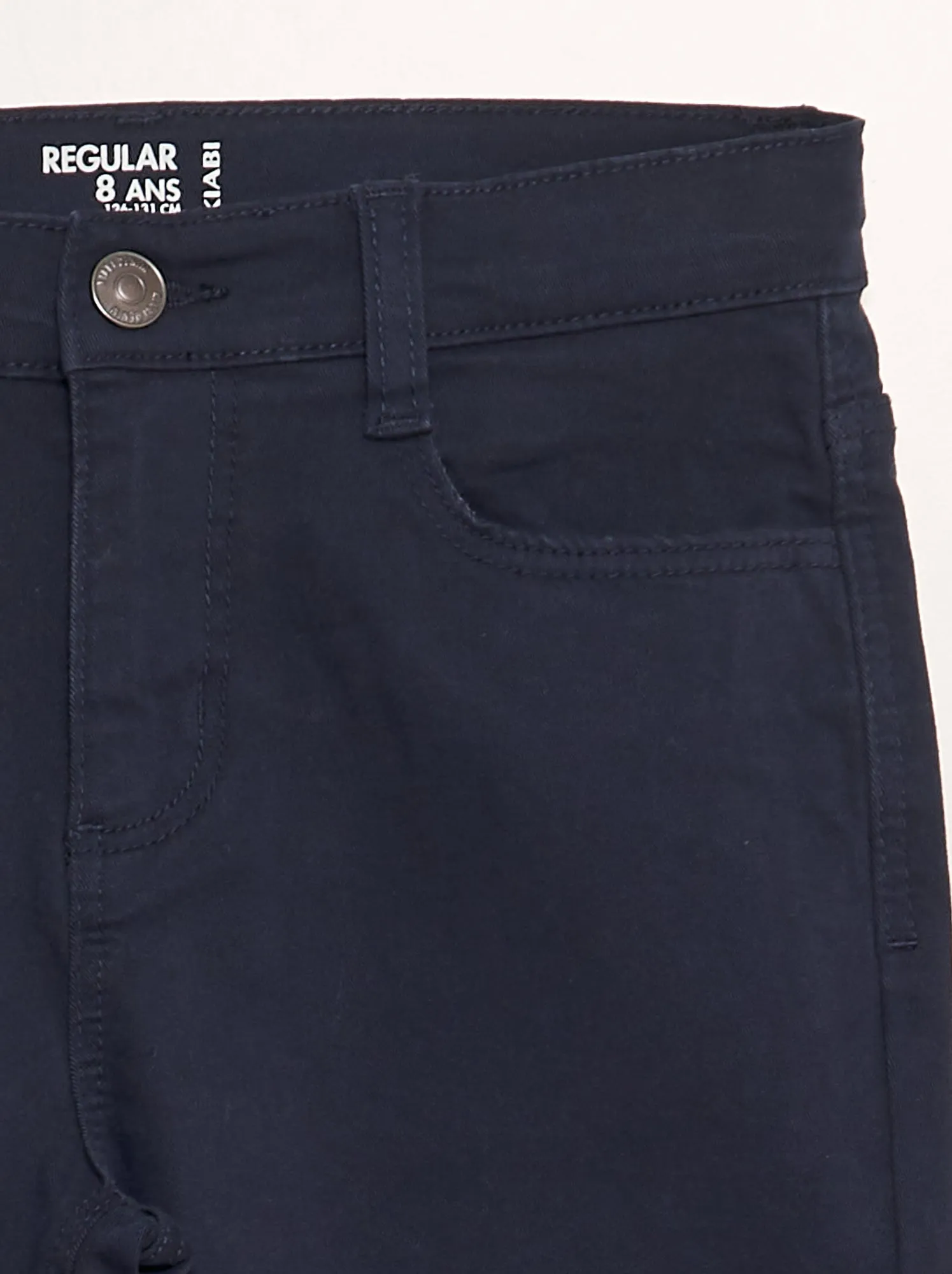 Pantaloni regular fit in twill - BLU