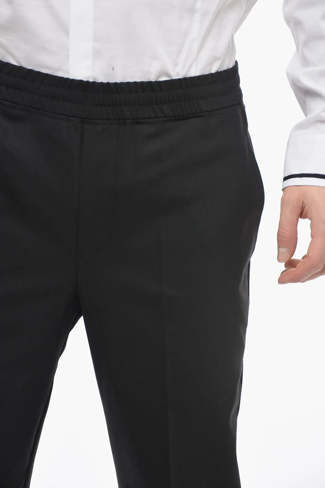 Pantaloni REM Slim Fit con Elastico in Vita