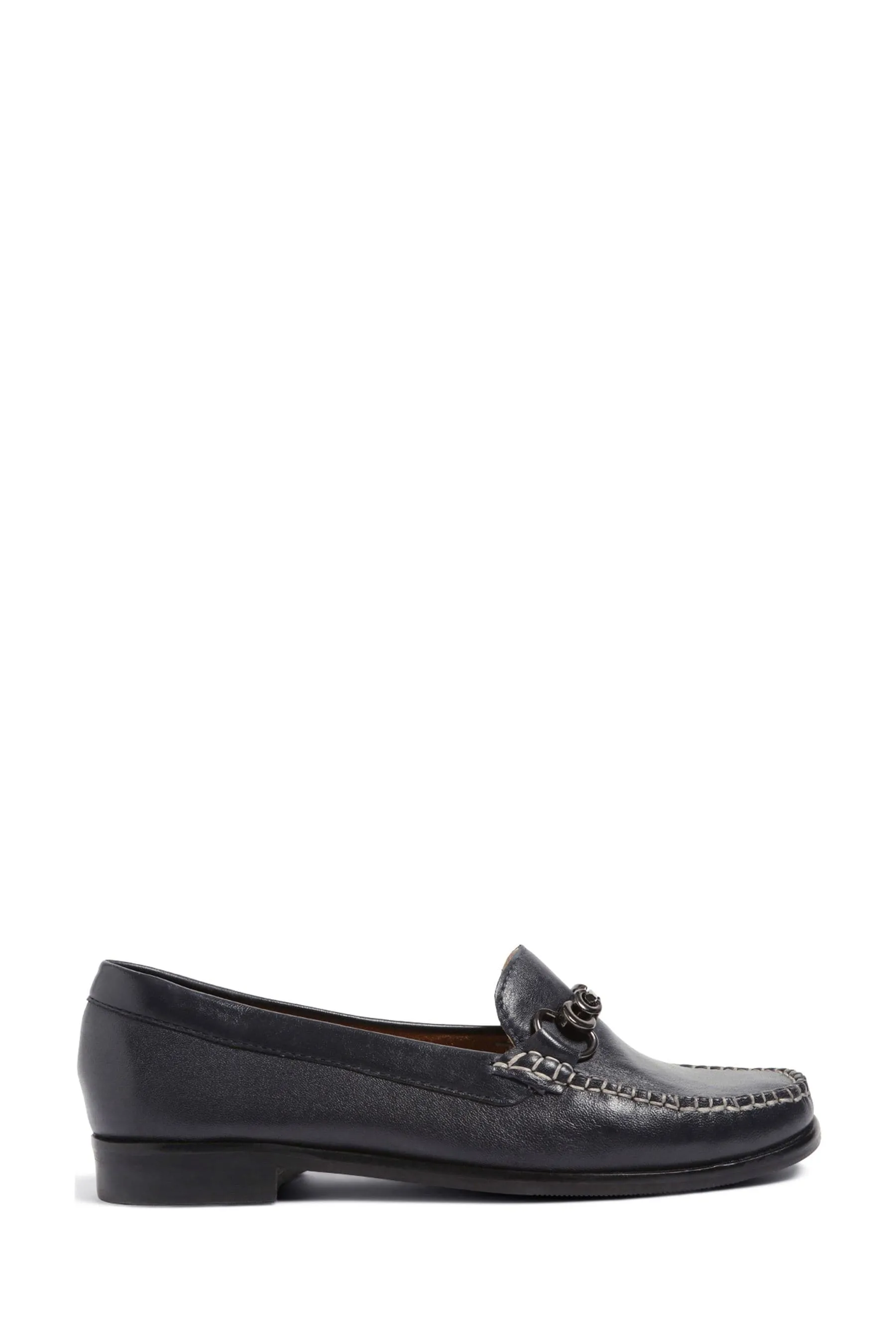 Pavers Blu - Mocassini in pelle con morsetto