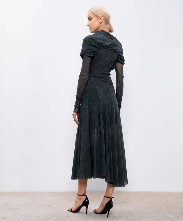 Philosophy di Lorenzo Serafini Abito verde con drappeggio A04157138