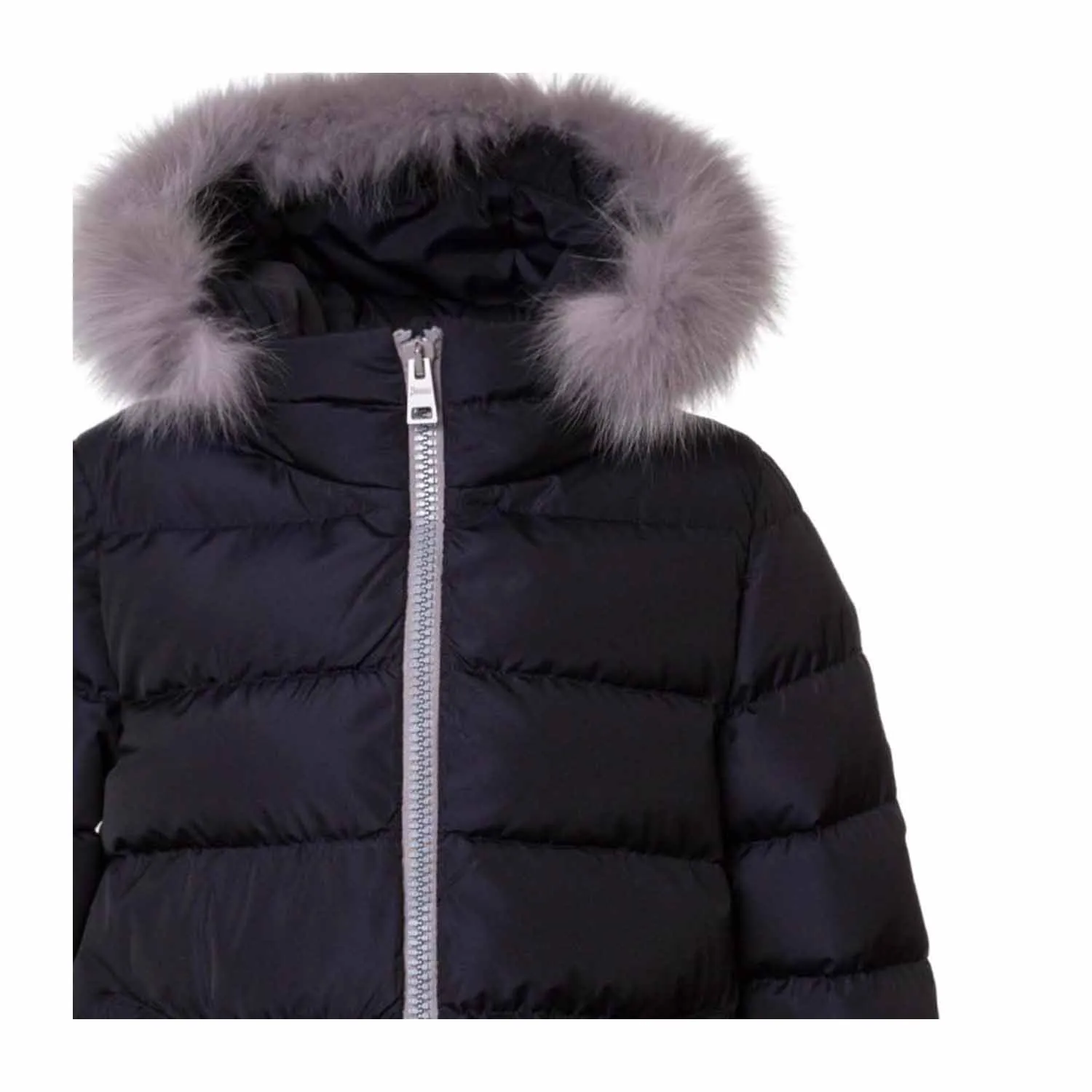 Piumino Blu Pelliccia Bambina Teen