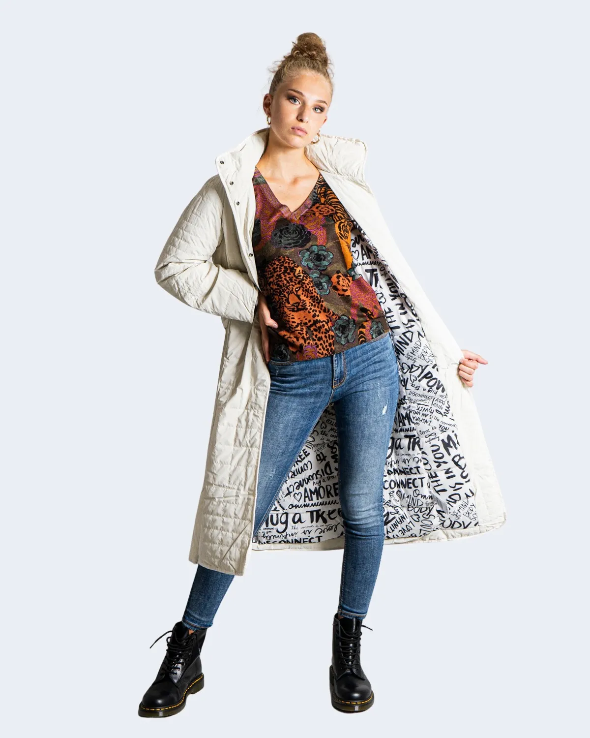 Piumino Desigual padded granollers  Bianco