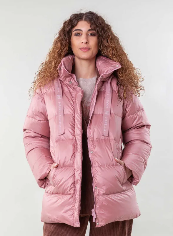 Piumino donna antigoccia rosa - Marella