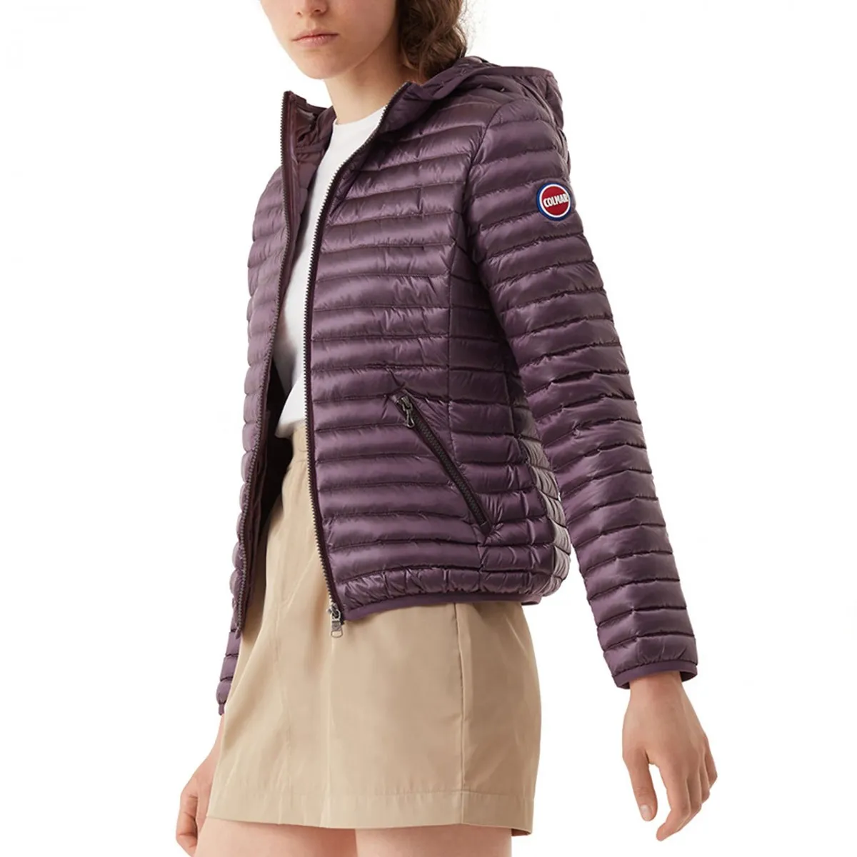 Piumino Slim Effetto Cangiante, Viola