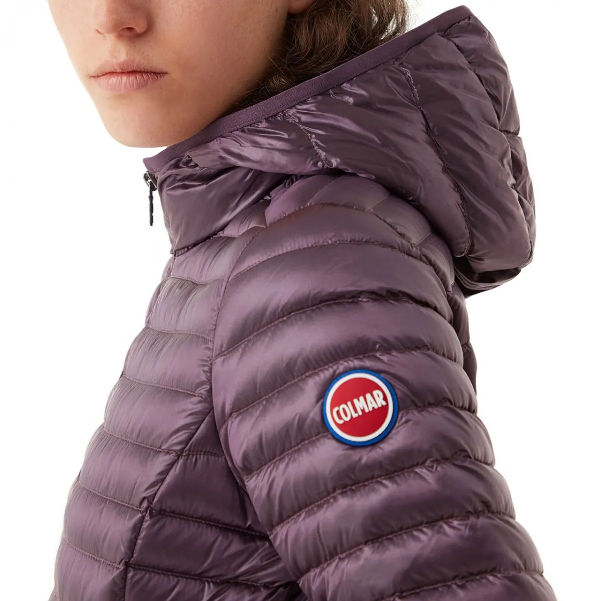 Piumino Slim Effetto Cangiante, Viola