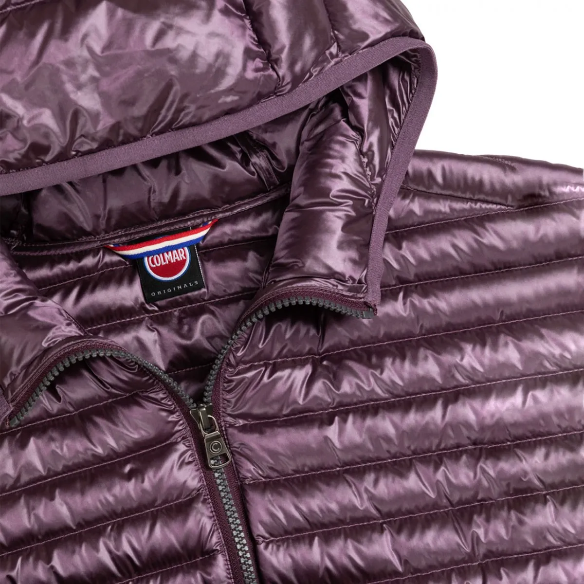 Piumino Slim Effetto Cangiante, Viola