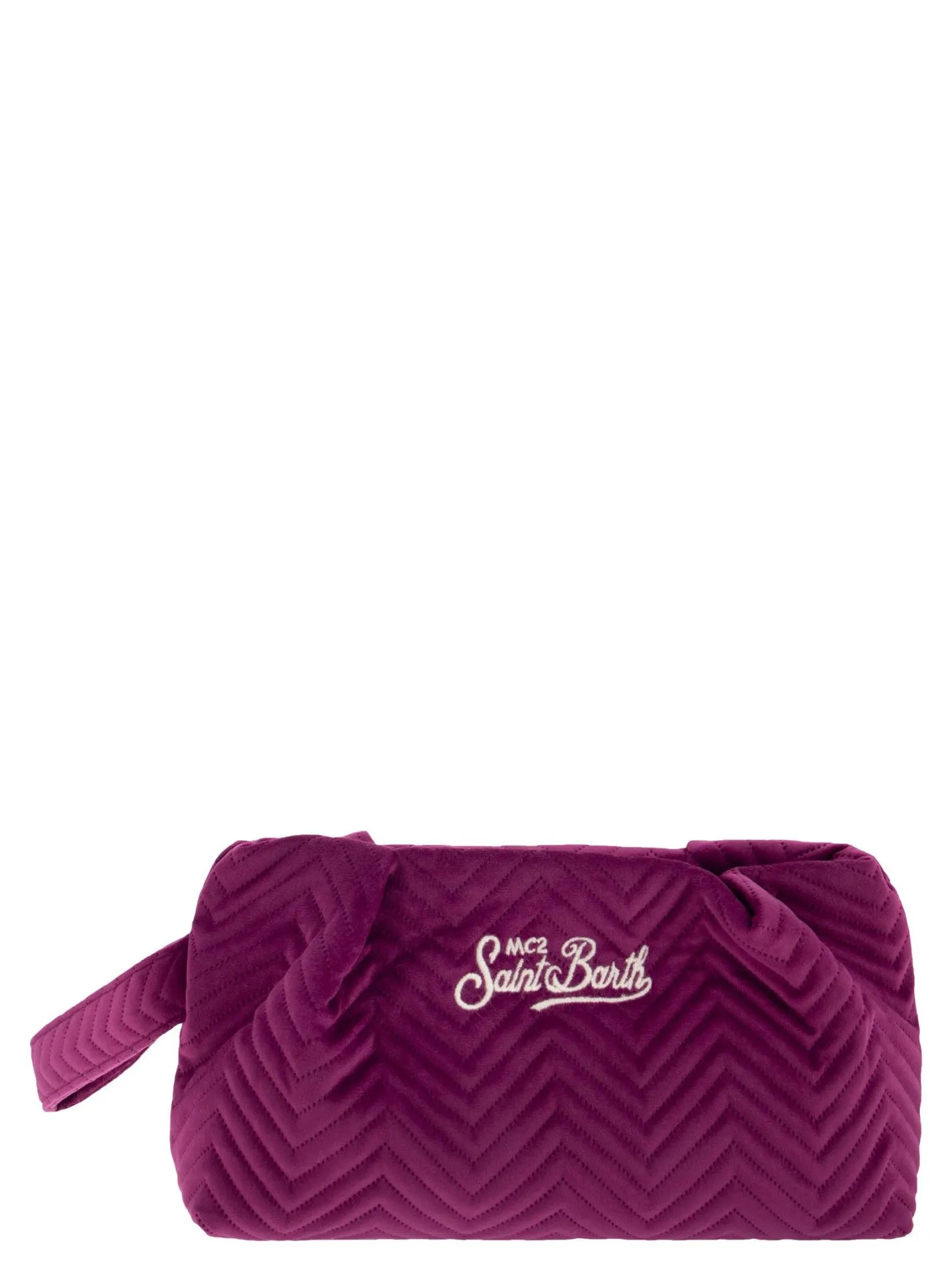 Pochette in velluto trapuntato