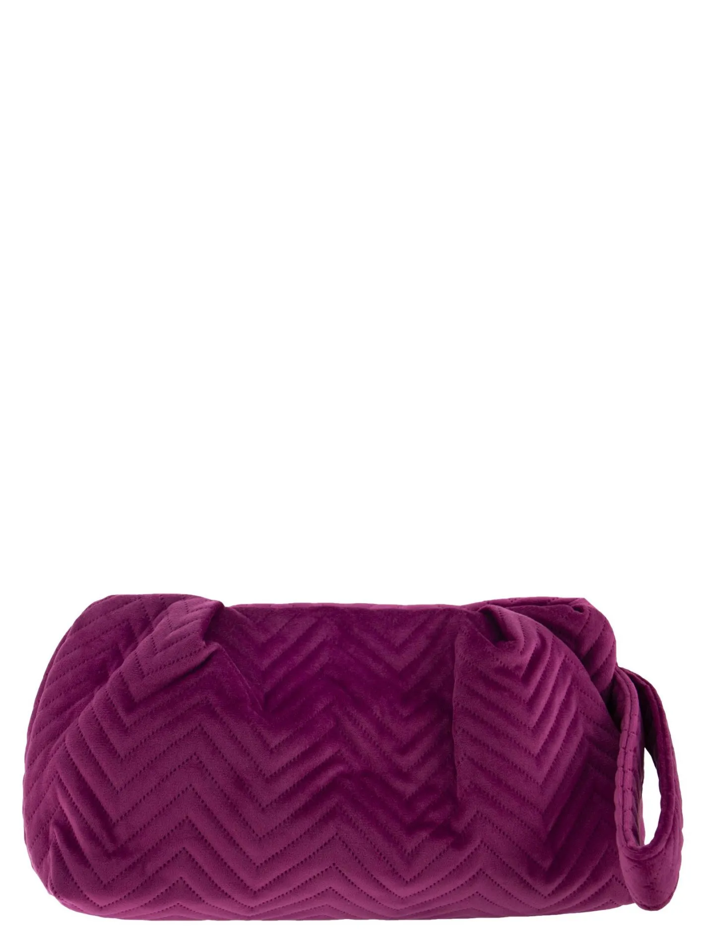 Pochette in velluto trapuntato