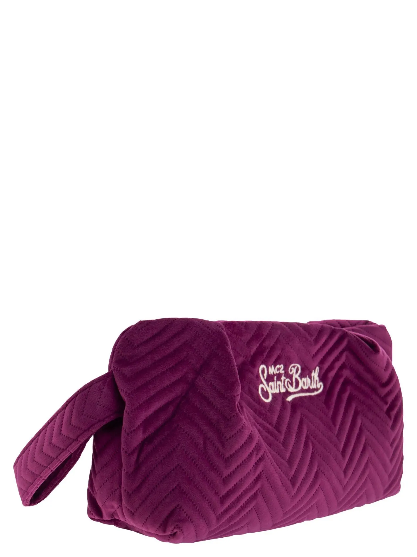 Pochette in velluto trapuntato