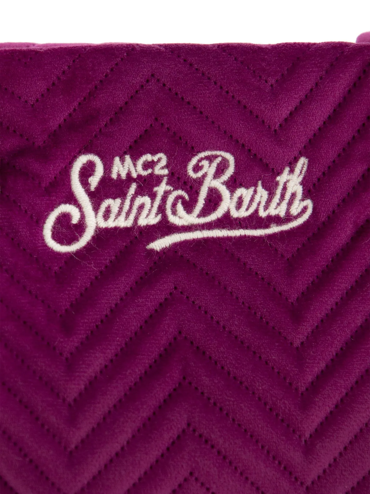Pochette in velluto trapuntato