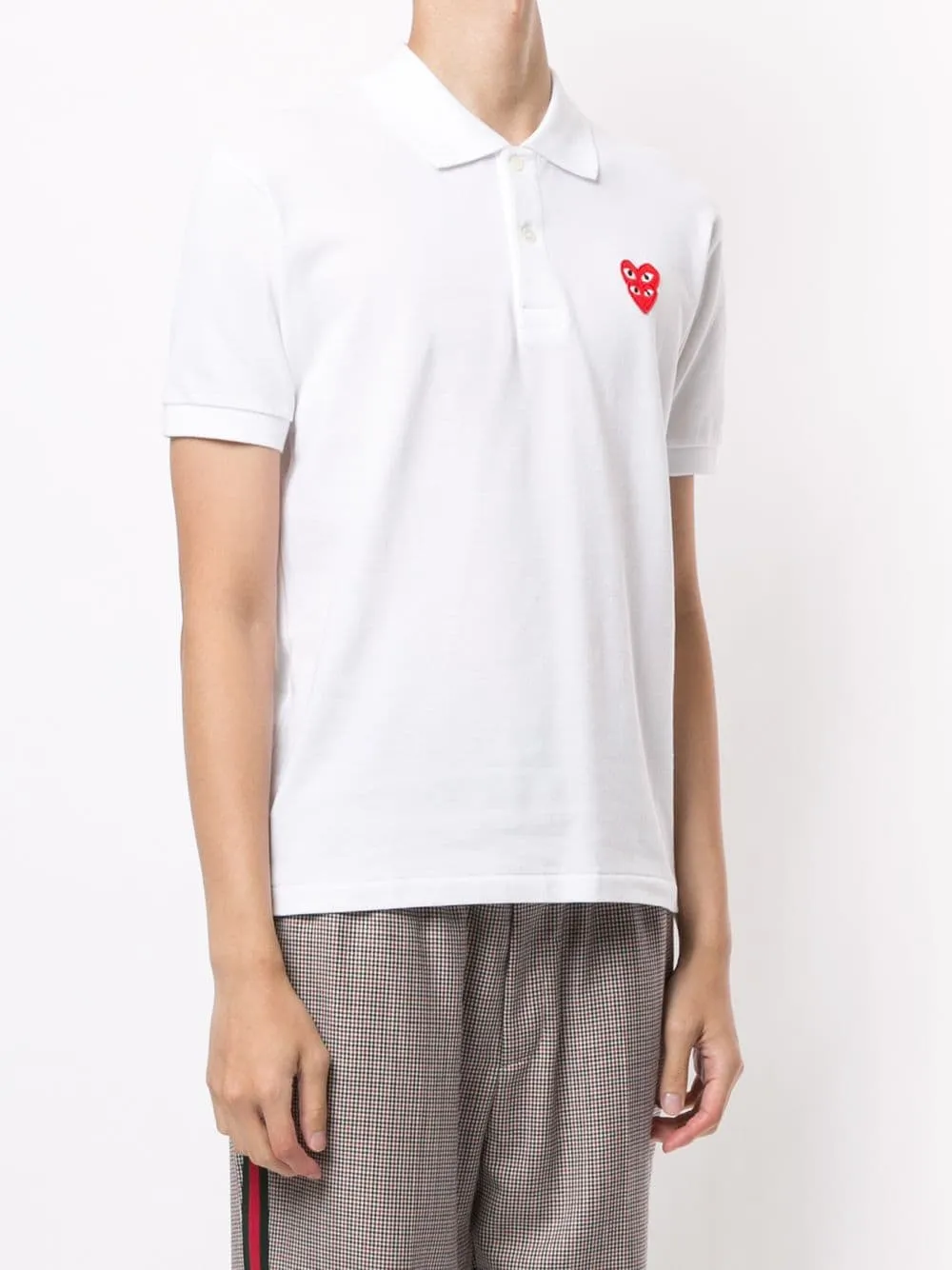 Polo con applicazione logo ricamato