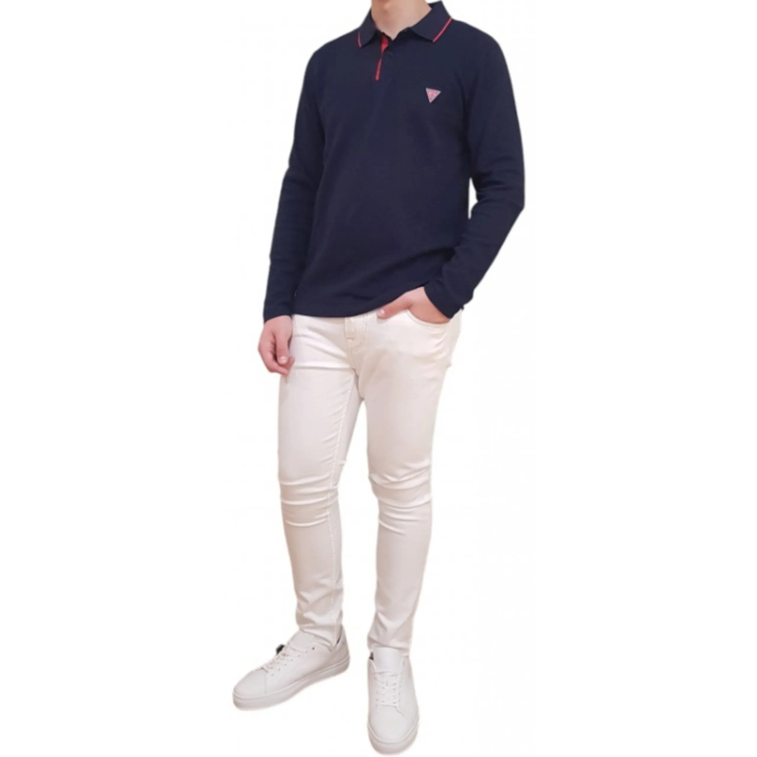 Polo Guess manica lunga new tech stretch