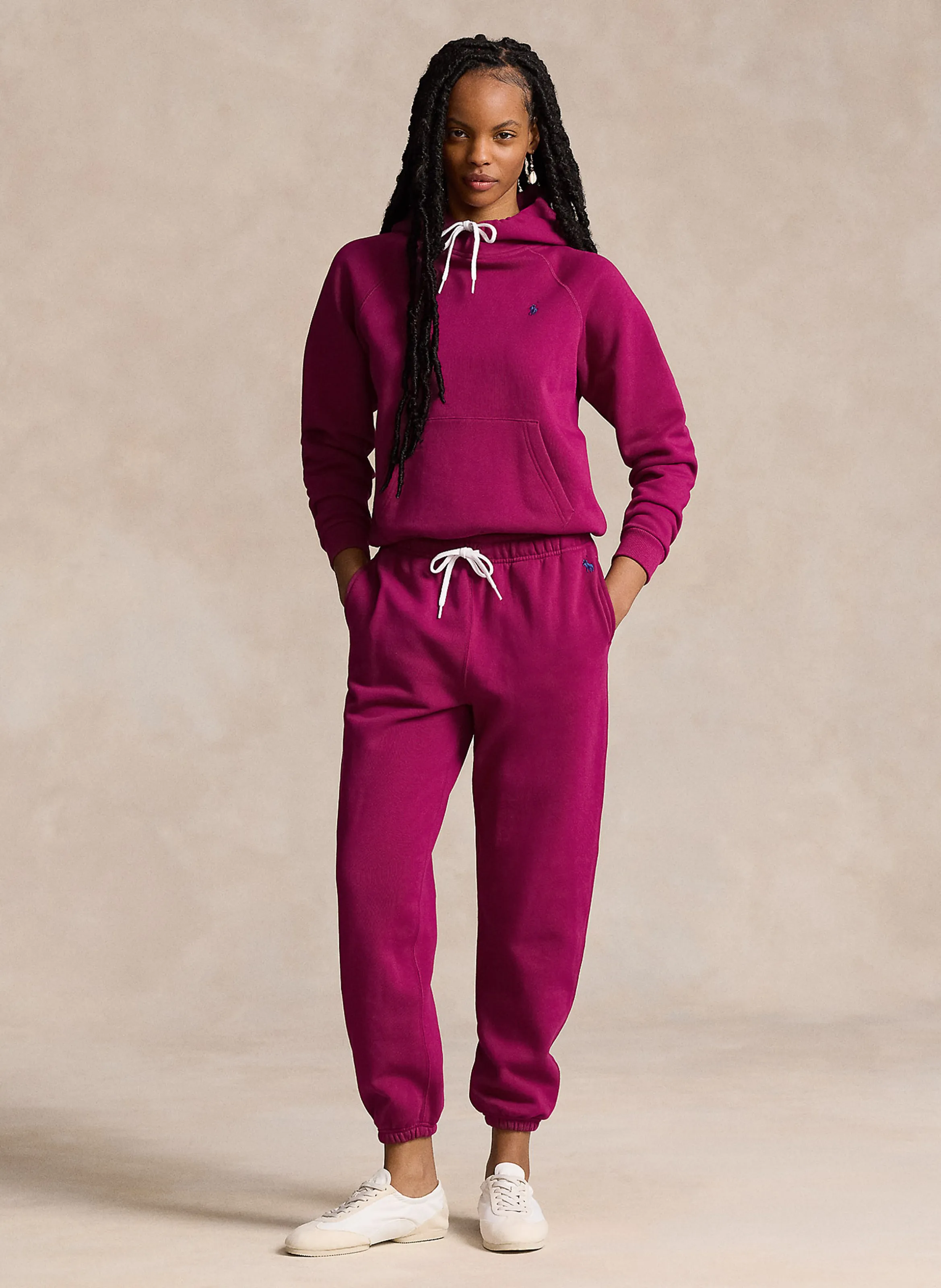  POLO RALPH LAUREN   Felpa con cappuccio dritta in misto cotone | Rosa