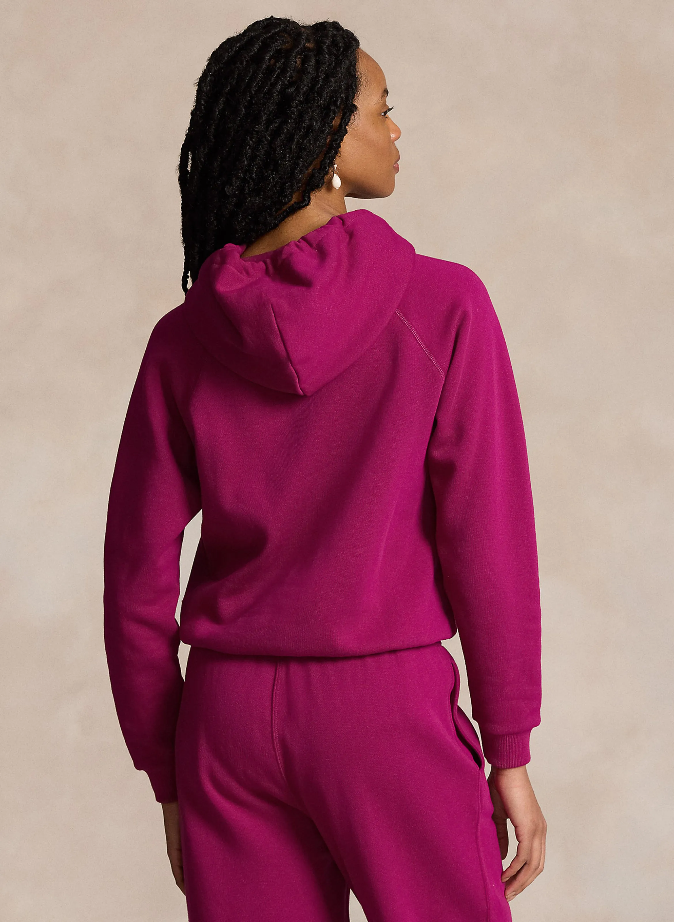  POLO RALPH LAUREN   Felpa con cappuccio dritta in misto cotone | Rosa