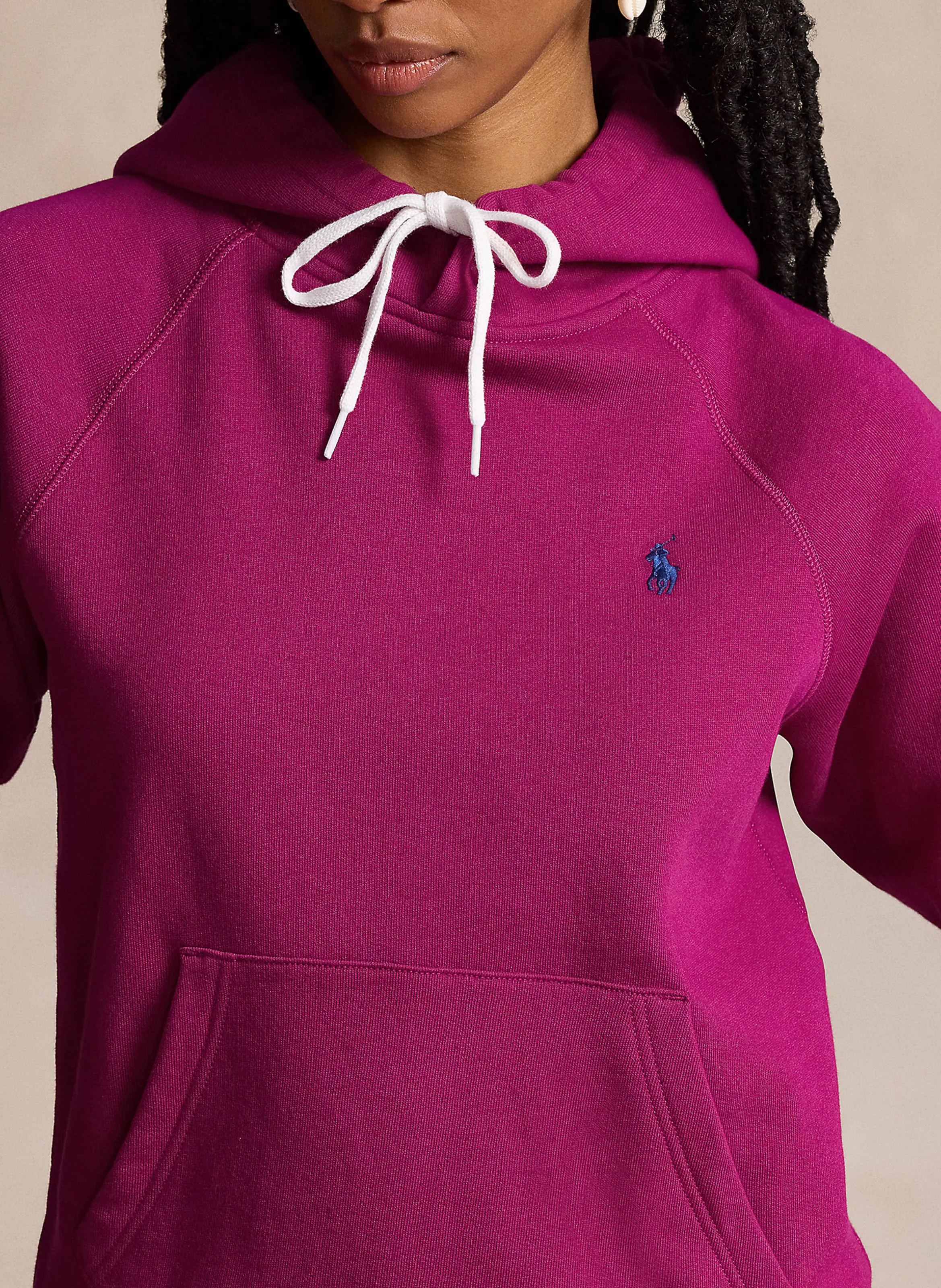  POLO RALPH LAUREN   Felpa con cappuccio dritta in misto cotone | Rosa