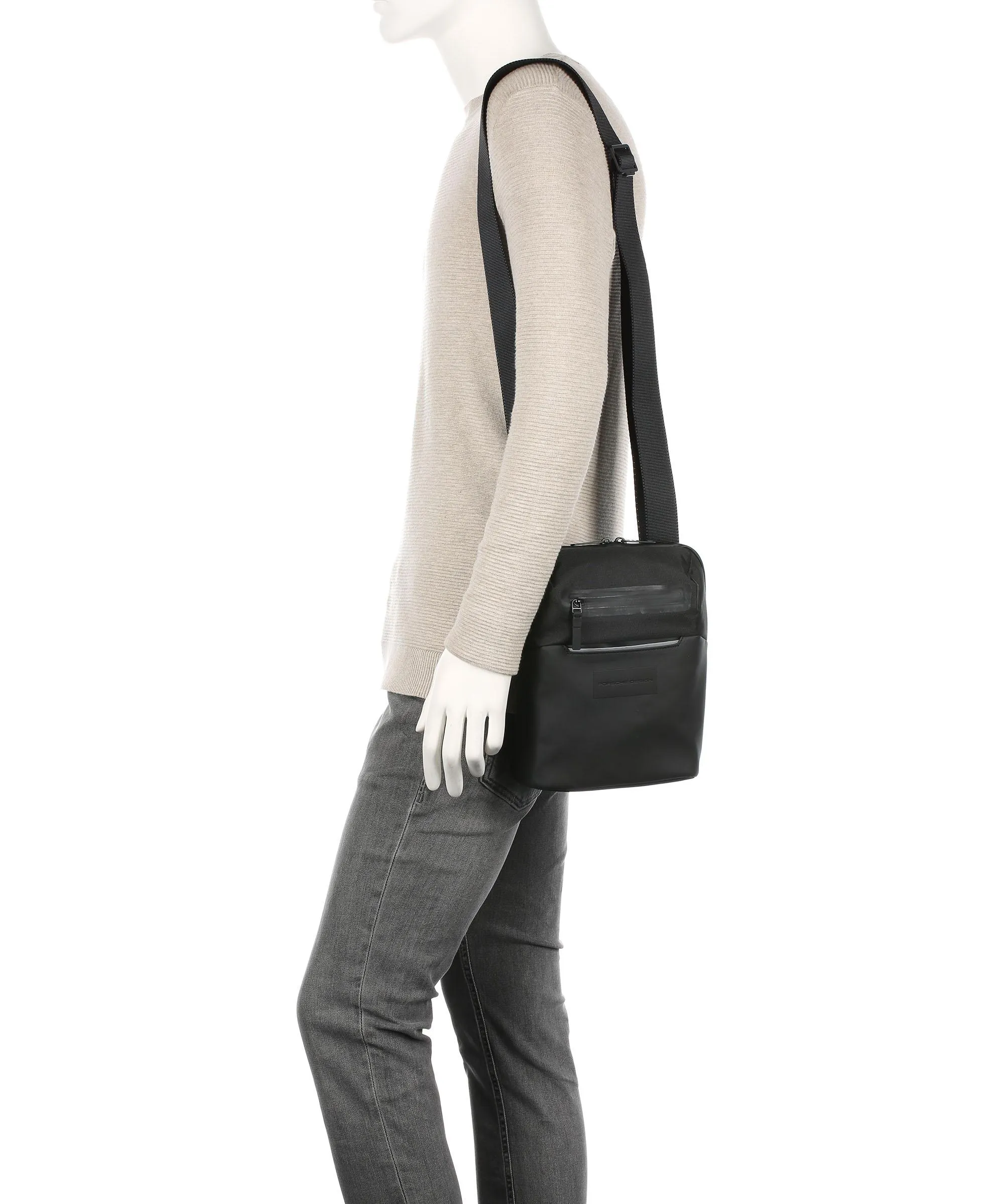  Porsche Design Urban Eco S Borsa a tracolla poliestere riciclato, poliuretano nero  