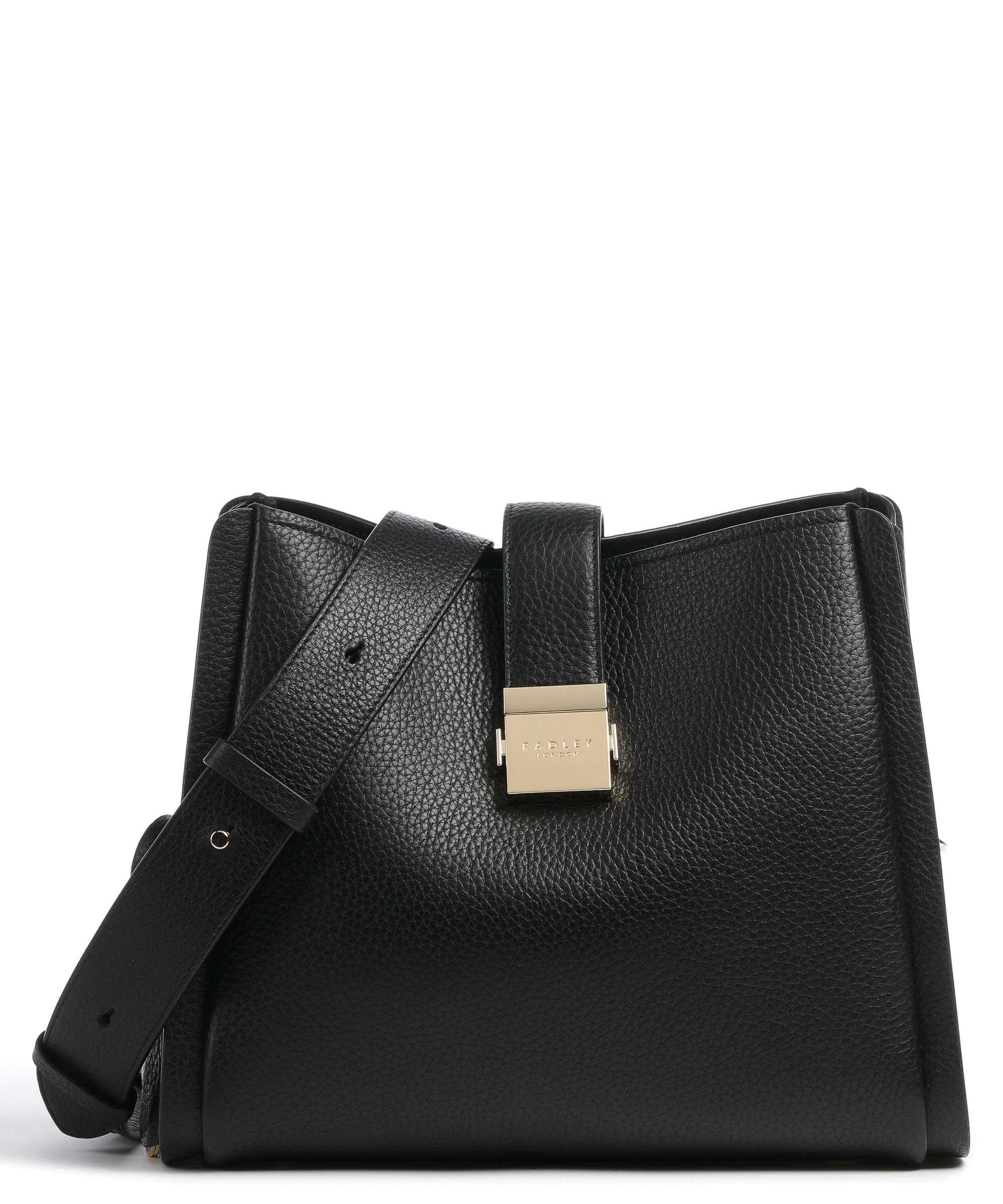  Radley London Sloane Street Borsa a tracolla pelle di vacchetta grana nero  
