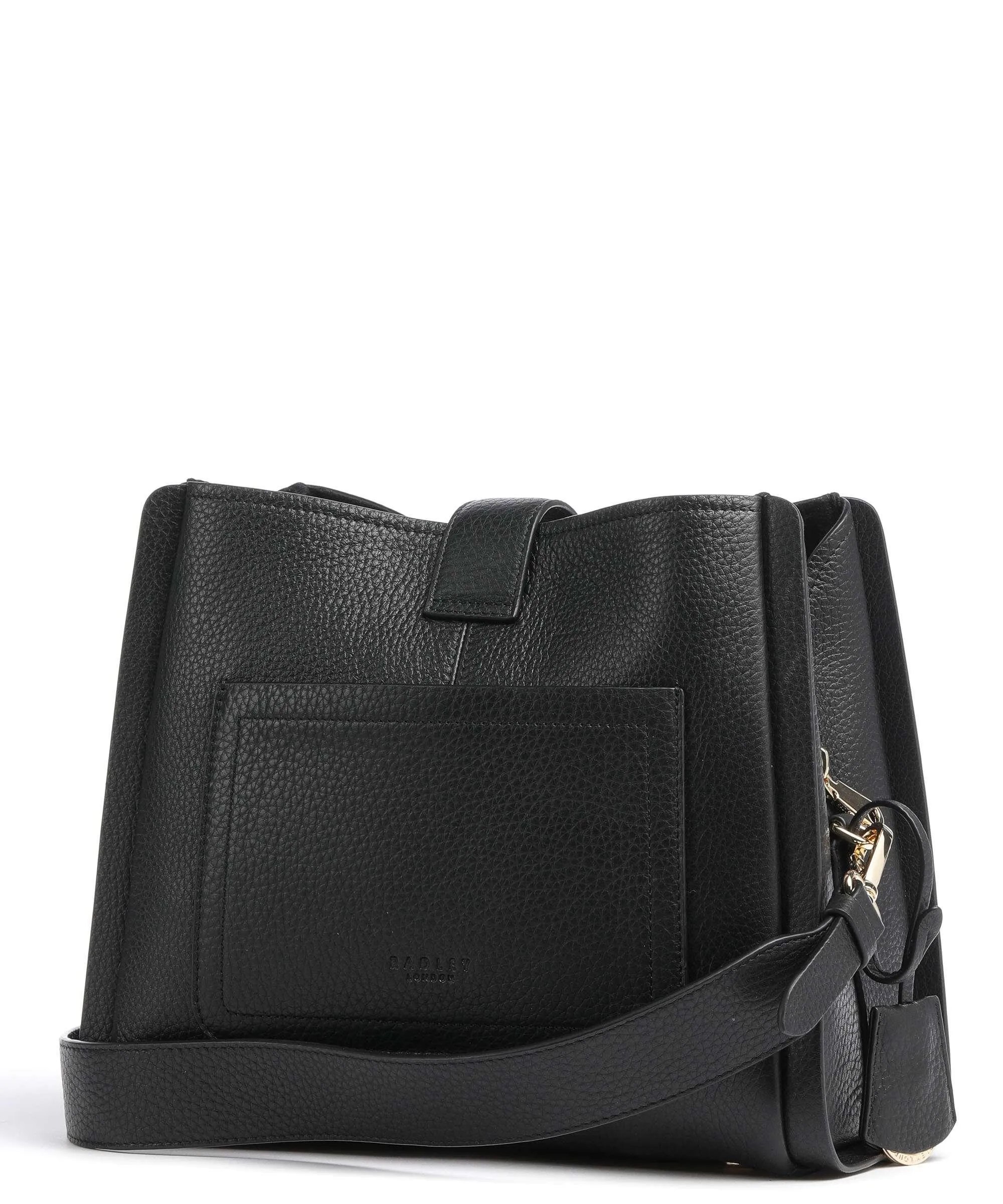  Radley London Sloane Street Borsa a tracolla pelle di vacchetta grana nero  