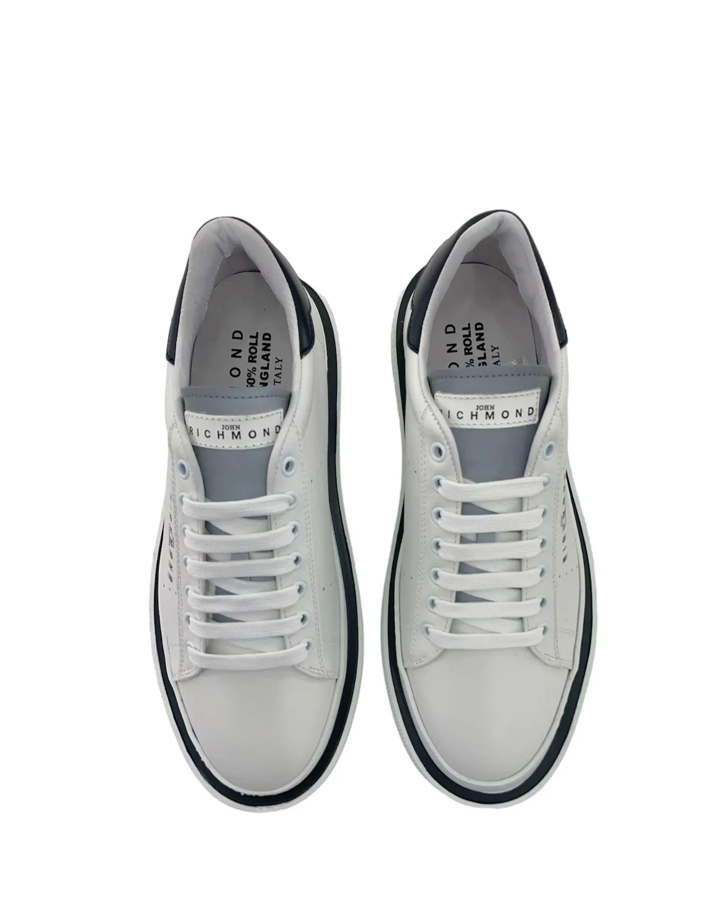 Richmond  ---------    ------------ scarpe sneakers calf pasha bianco