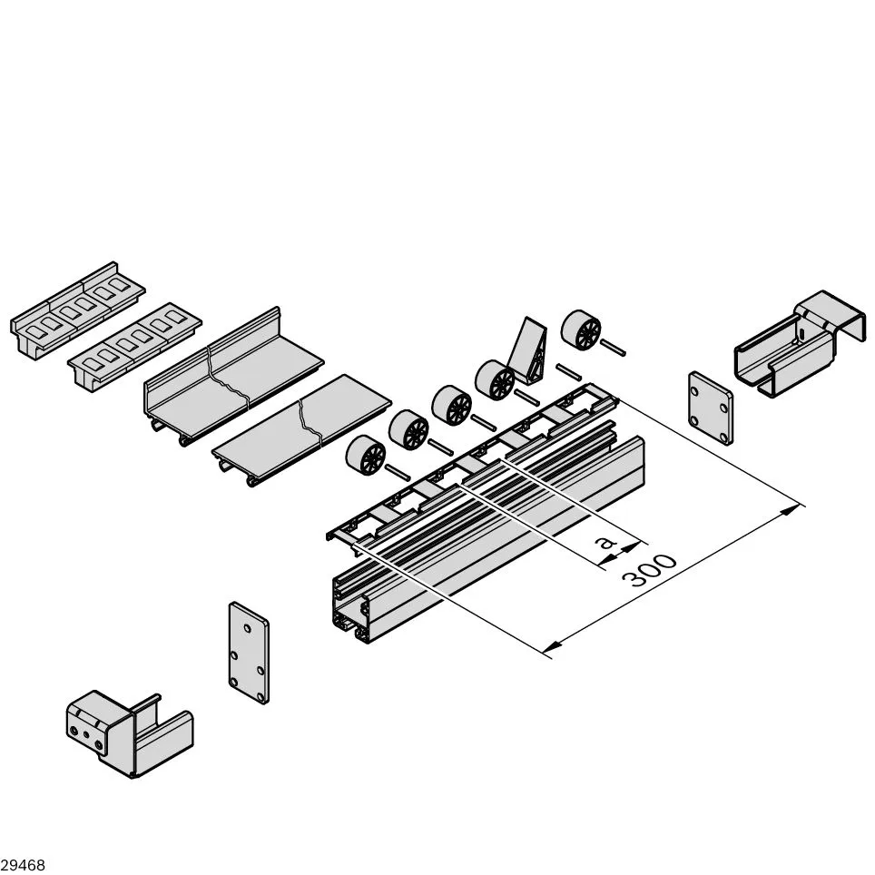Rullo trasportatore Bosch Rexroth Ø 32mm x 32mm, 120N